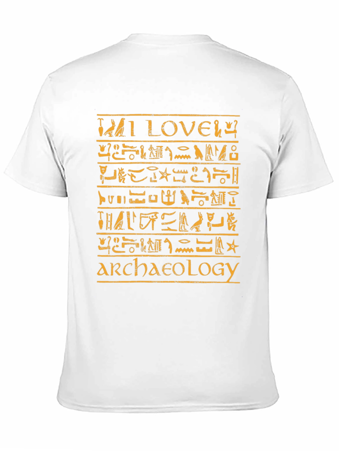 Black I LOVE Archaeology Hieroglyphic T-Shirt view 11