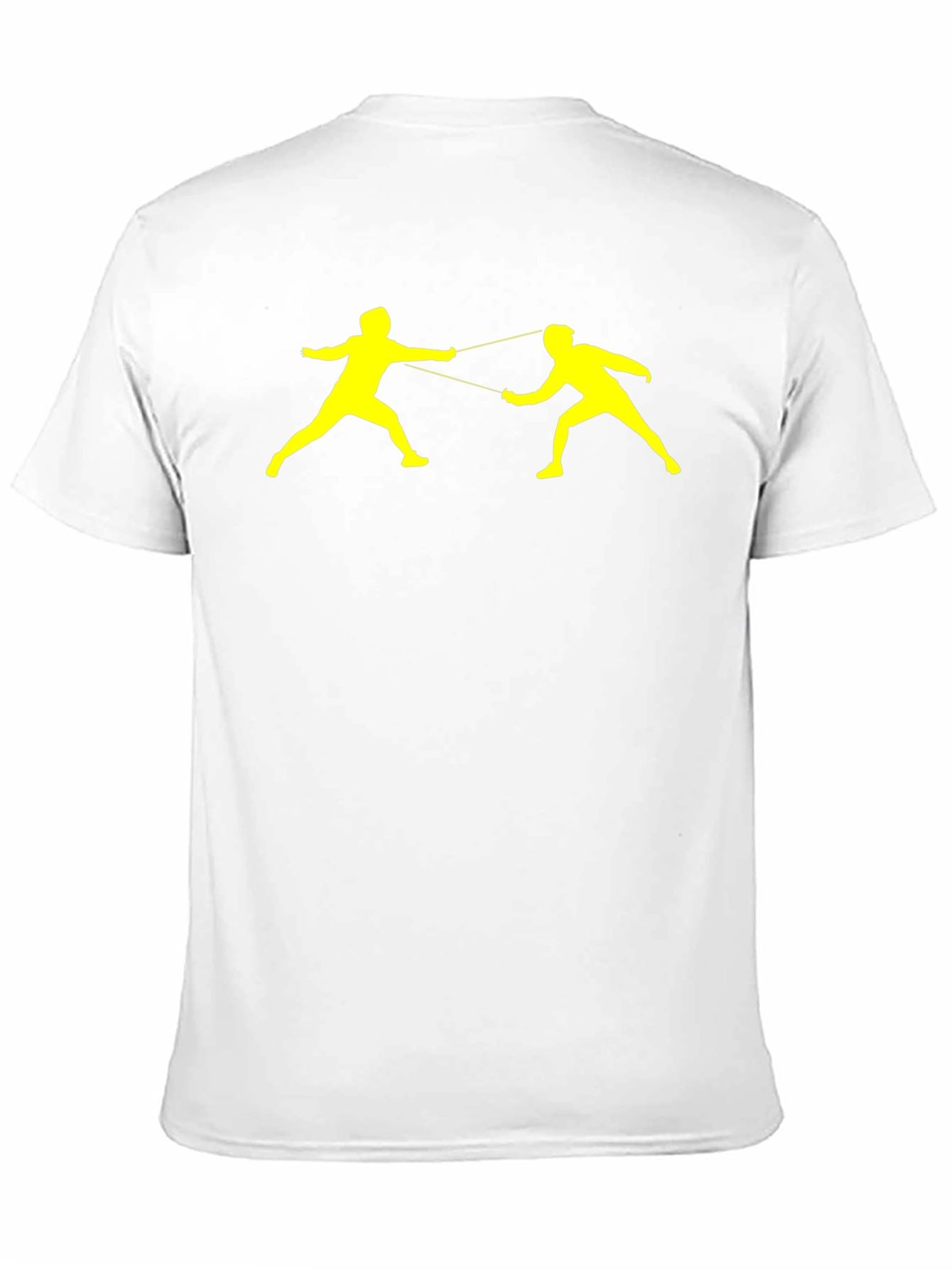 Black Fencing Silhouette Black T-Shirt view 11