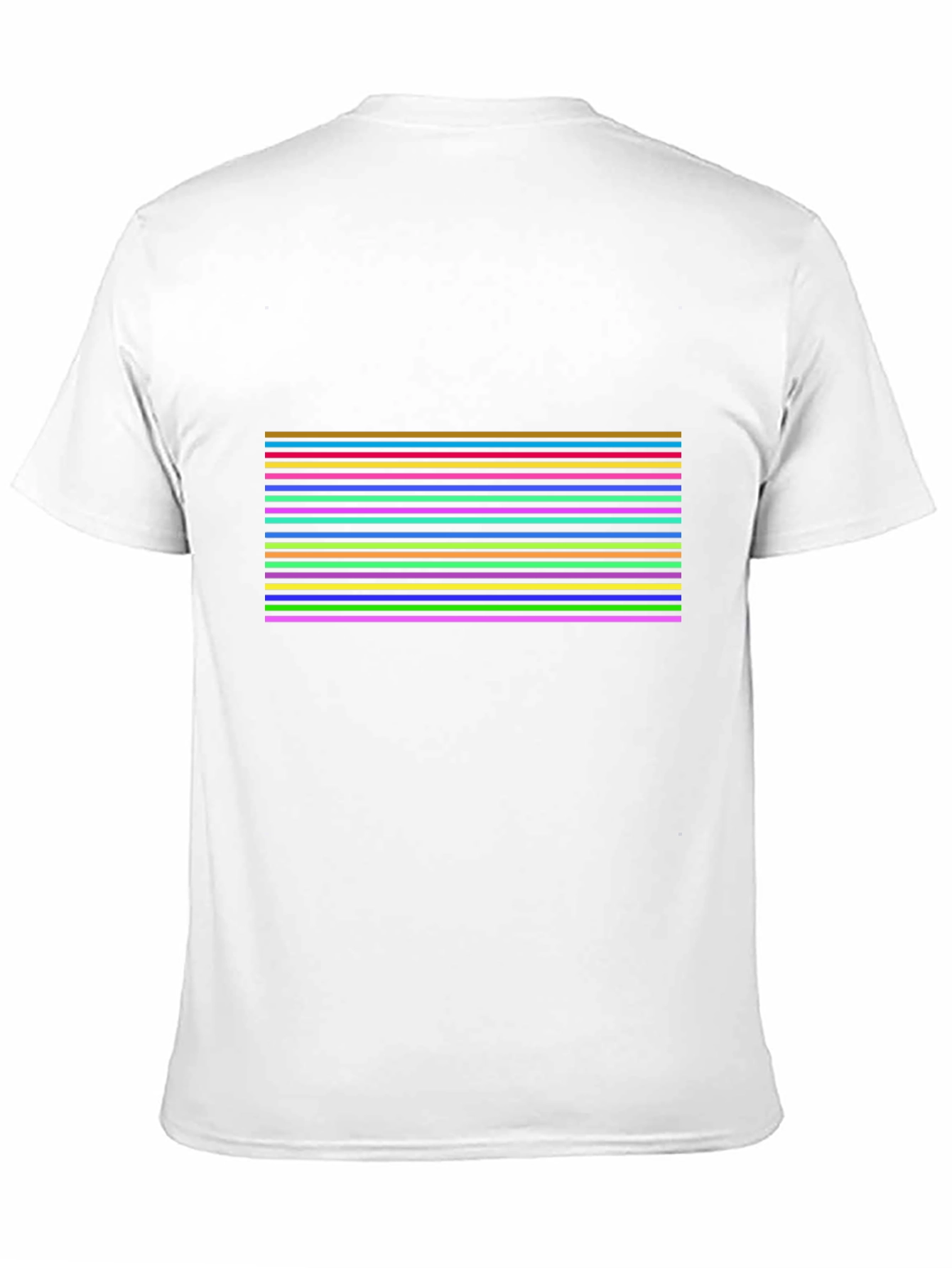 Black Retro Stripe T-Shirt - Bold 80s Style Tee view 11