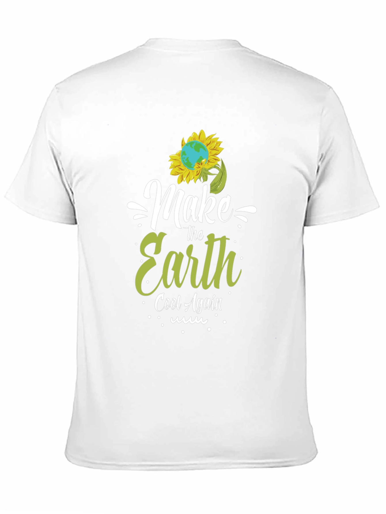 Black Eco-Friendly "Make Earth Cool" Graphic Tee view 11