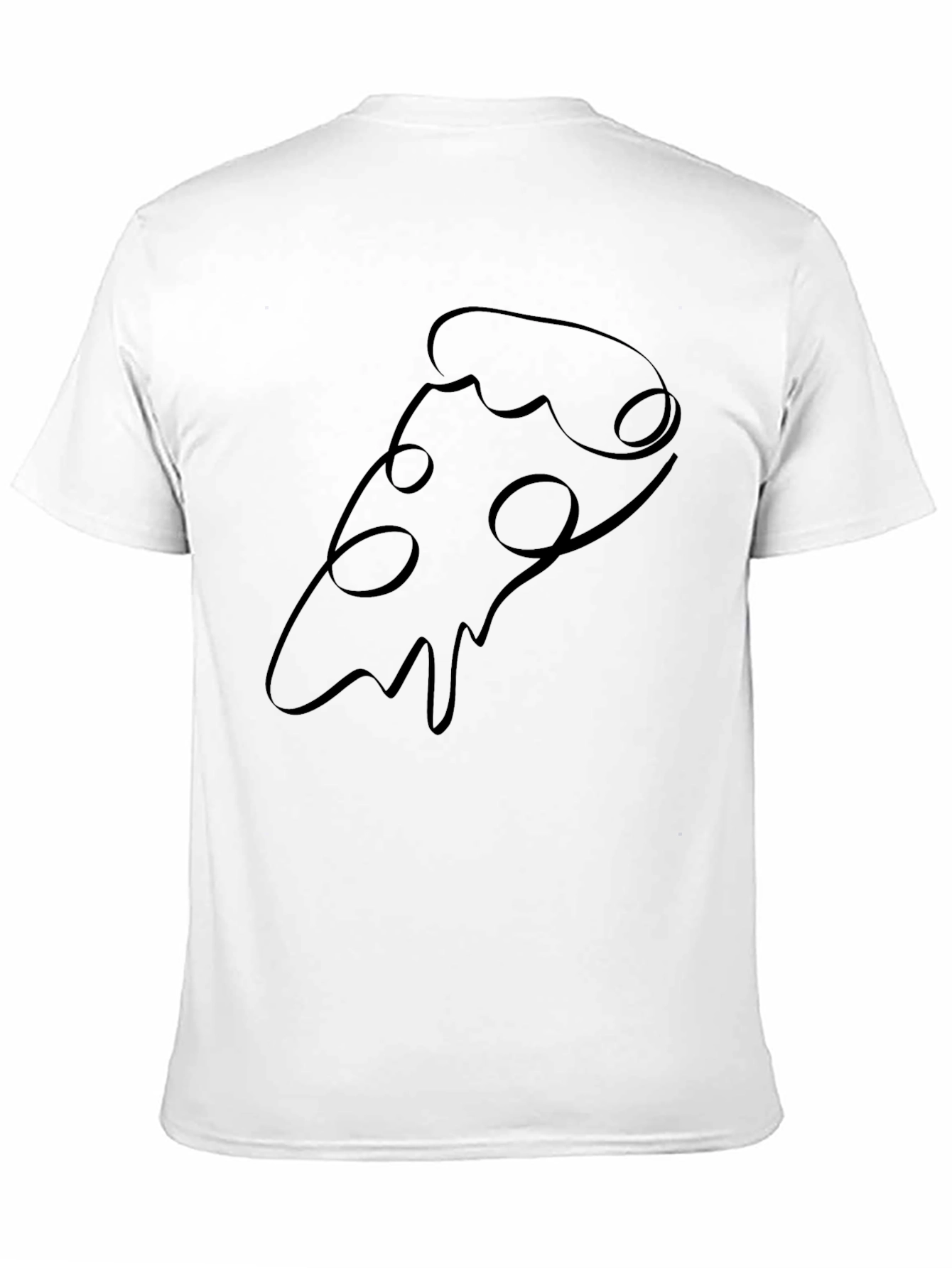 Black Pizza Slice Graphic Tee - Minimalist Style view 11