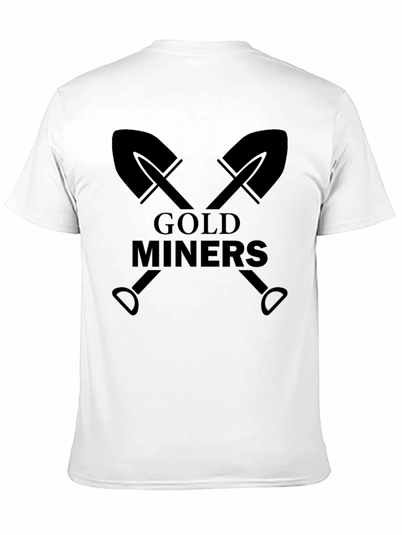 Black Gold Miners Crossed Shovels Graphic T-Shirt view 11