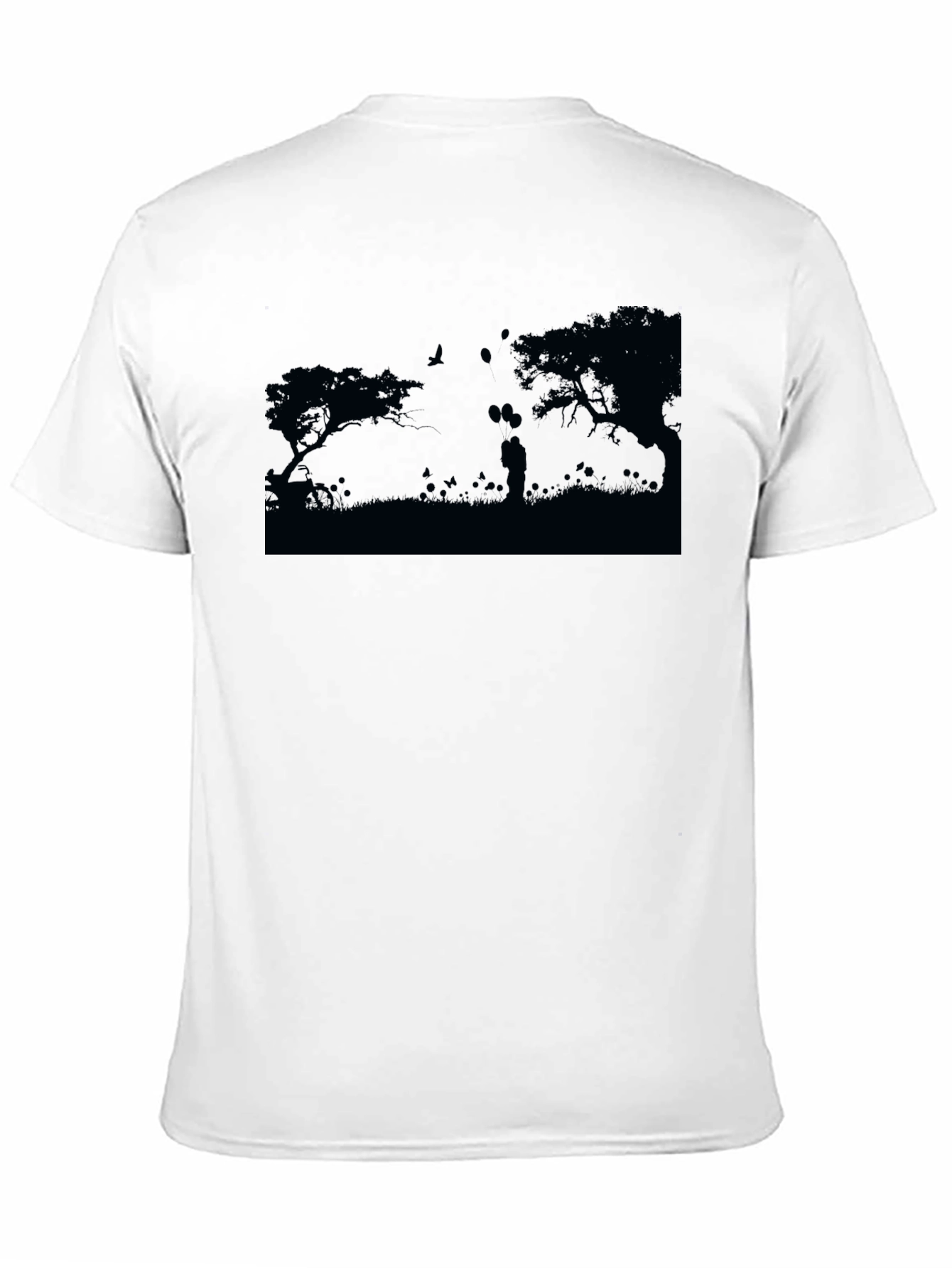 Black Romantic Silhouette Graphic Tee - Unisex Soft Cotton view 11