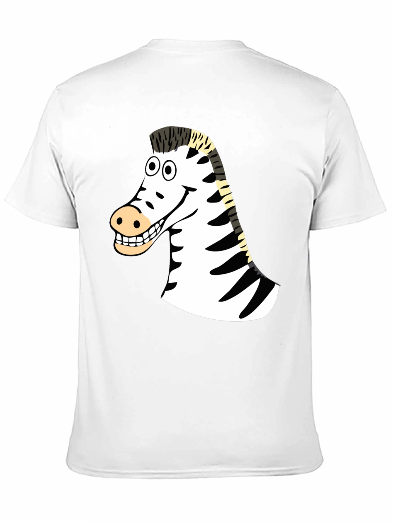 Black Zebra Cartoon Graphic T-Shirt view 11