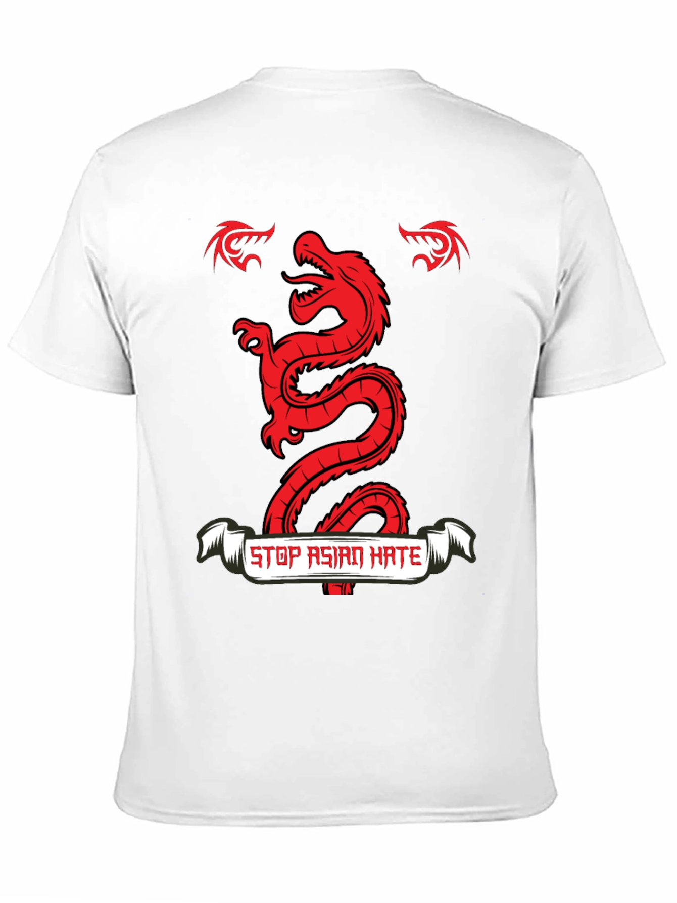 Black Stop Asian Hate Dragon Graphic Tee view 11