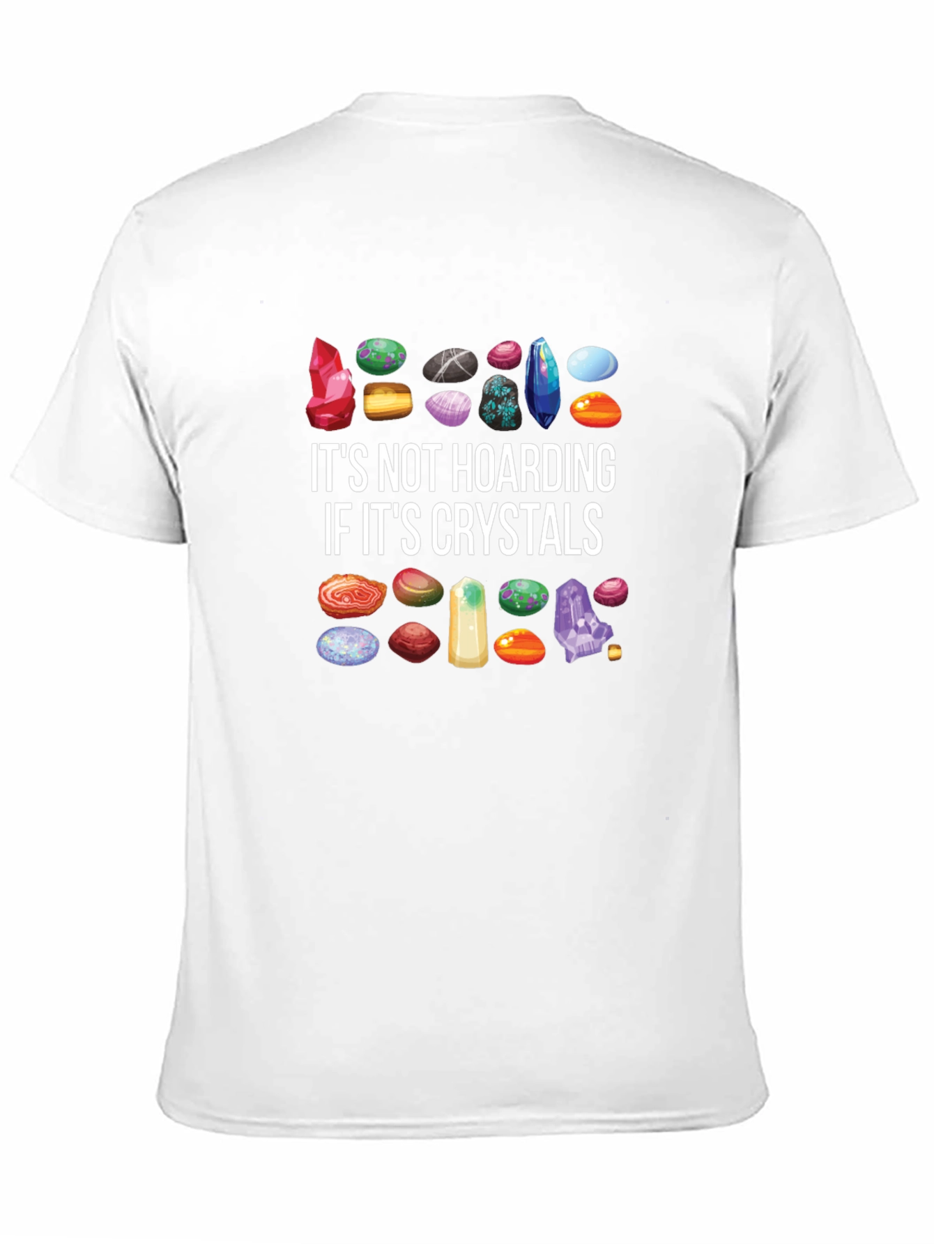 Black Crystal Hoarding T-Shirt - Gem Collector Tee view 11