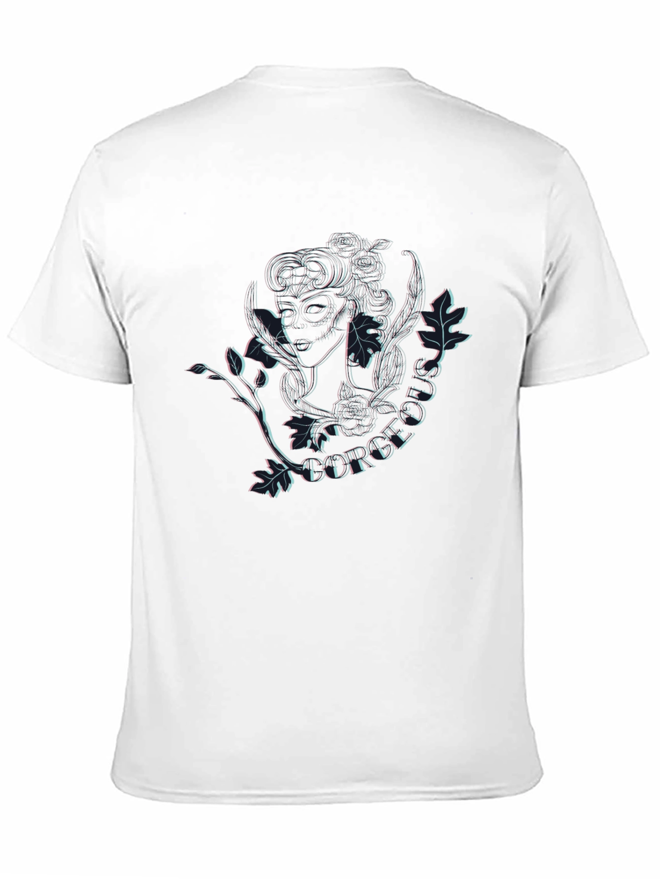 Black Floral Aurora Black T-Shirt - For Women view 11