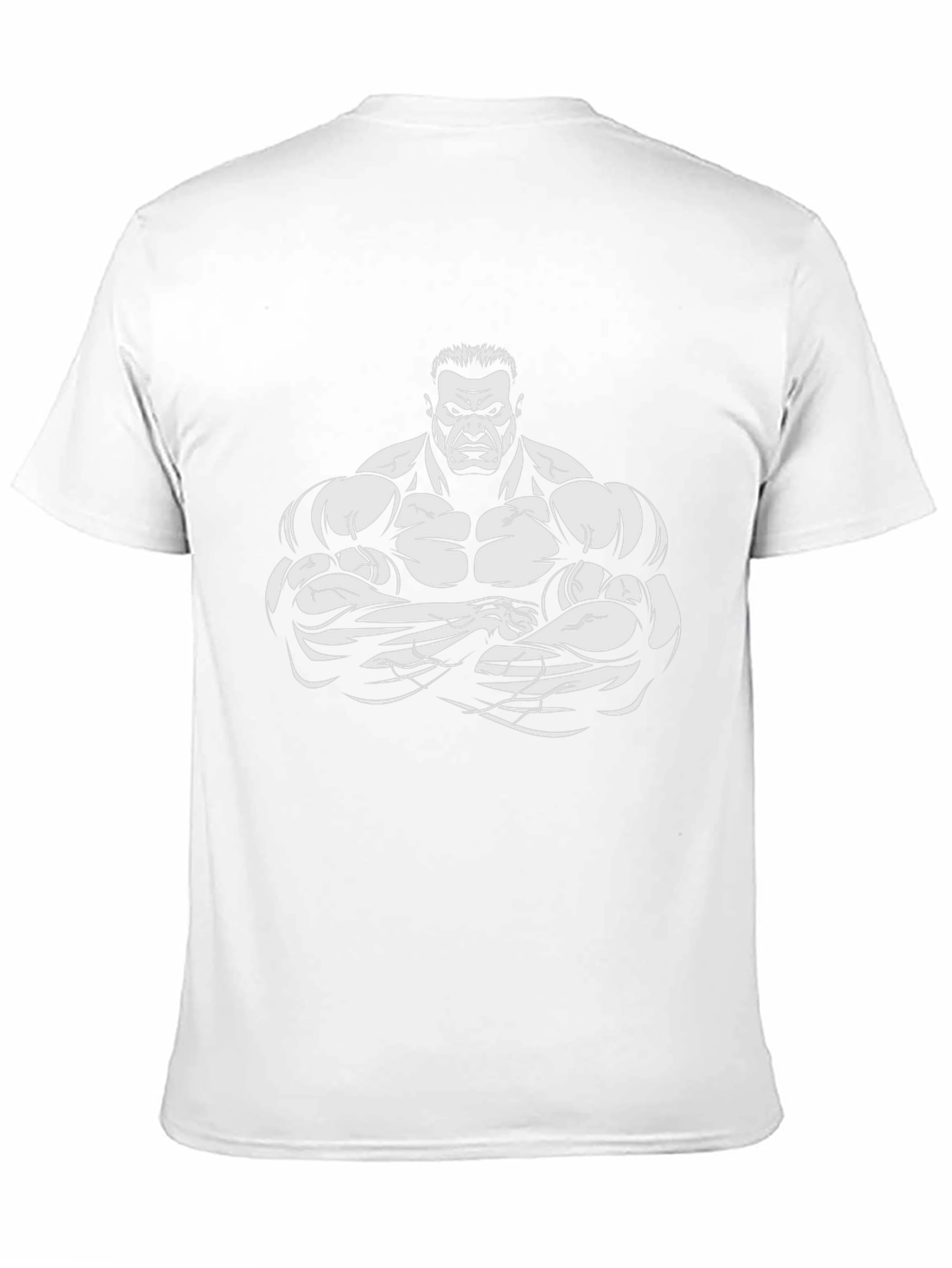 Black Muscle Man Graphic T-Shirt - Black view 11