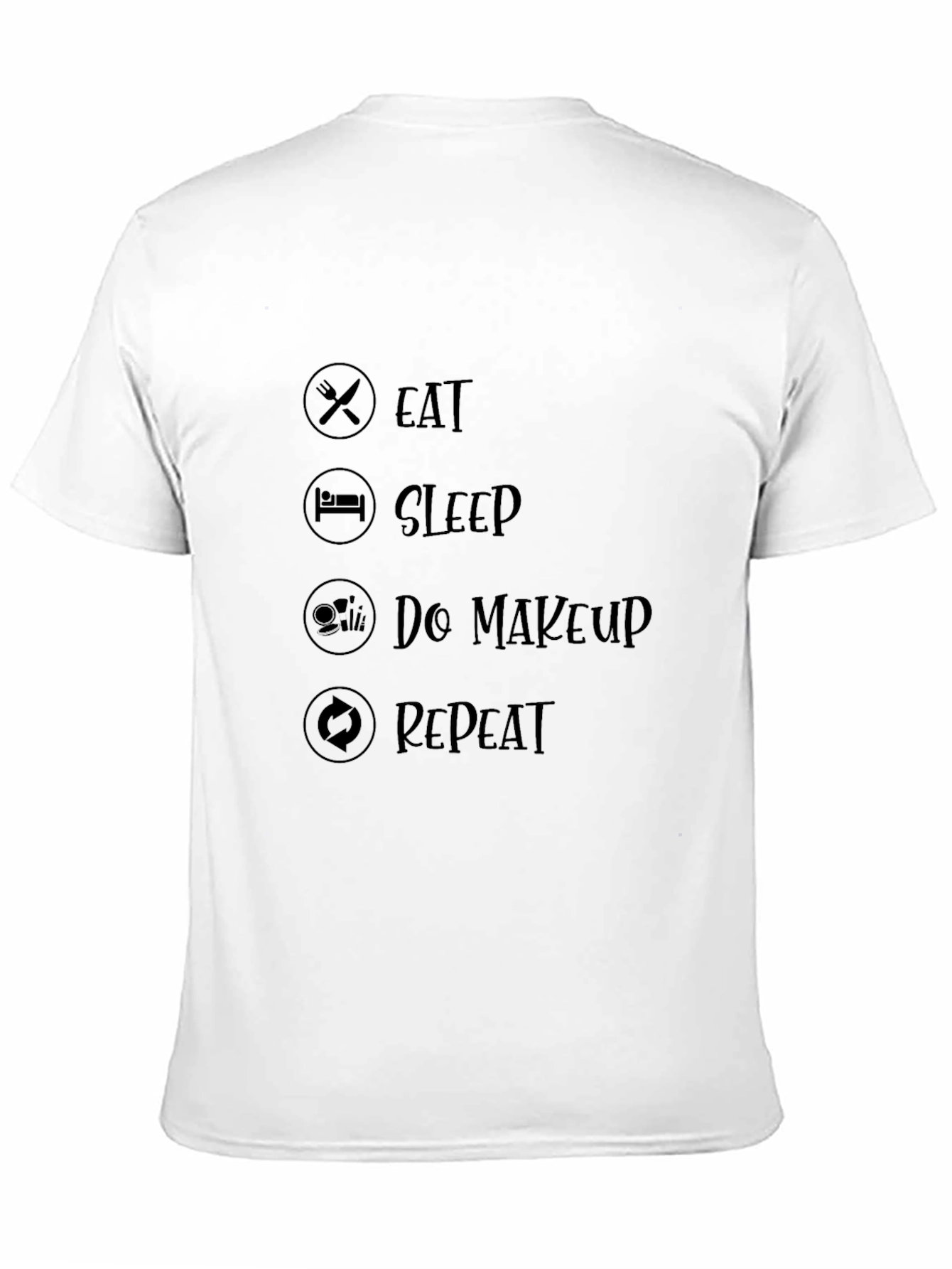 Black Eat Sleep Do Makeup Repeat Black Graphic Tee view 11