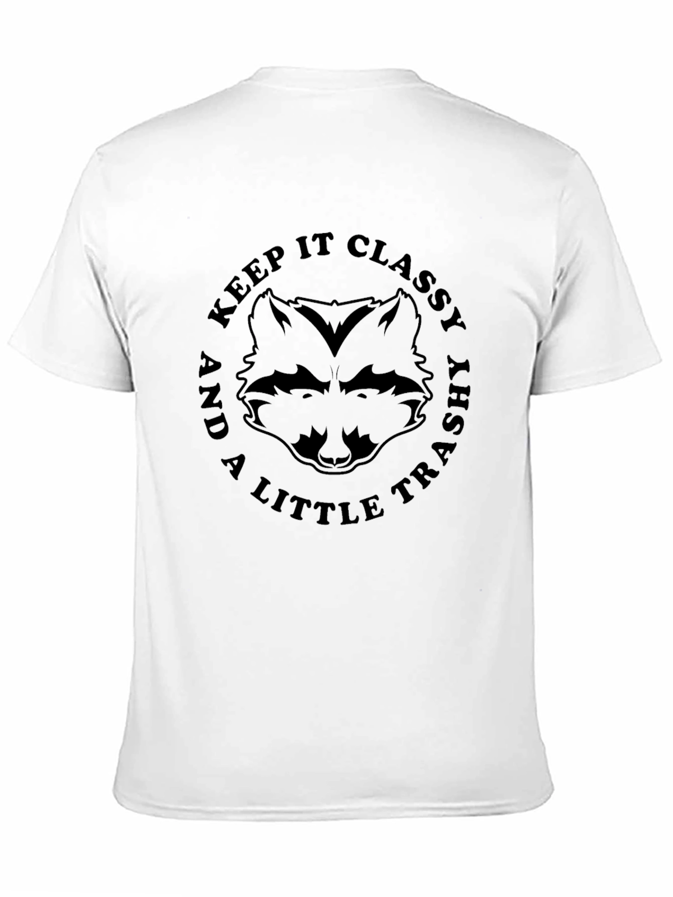 Black Keep It Classy Raccoon T-Shirt view 11