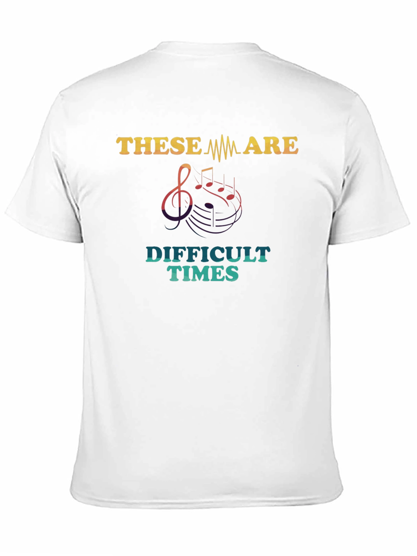 Black Difficult Times Music T-Shirt view 11