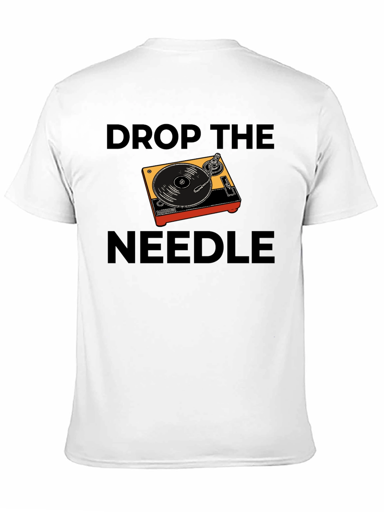 Black Drop the Needle Turntable Graphic T-Shirt view 11