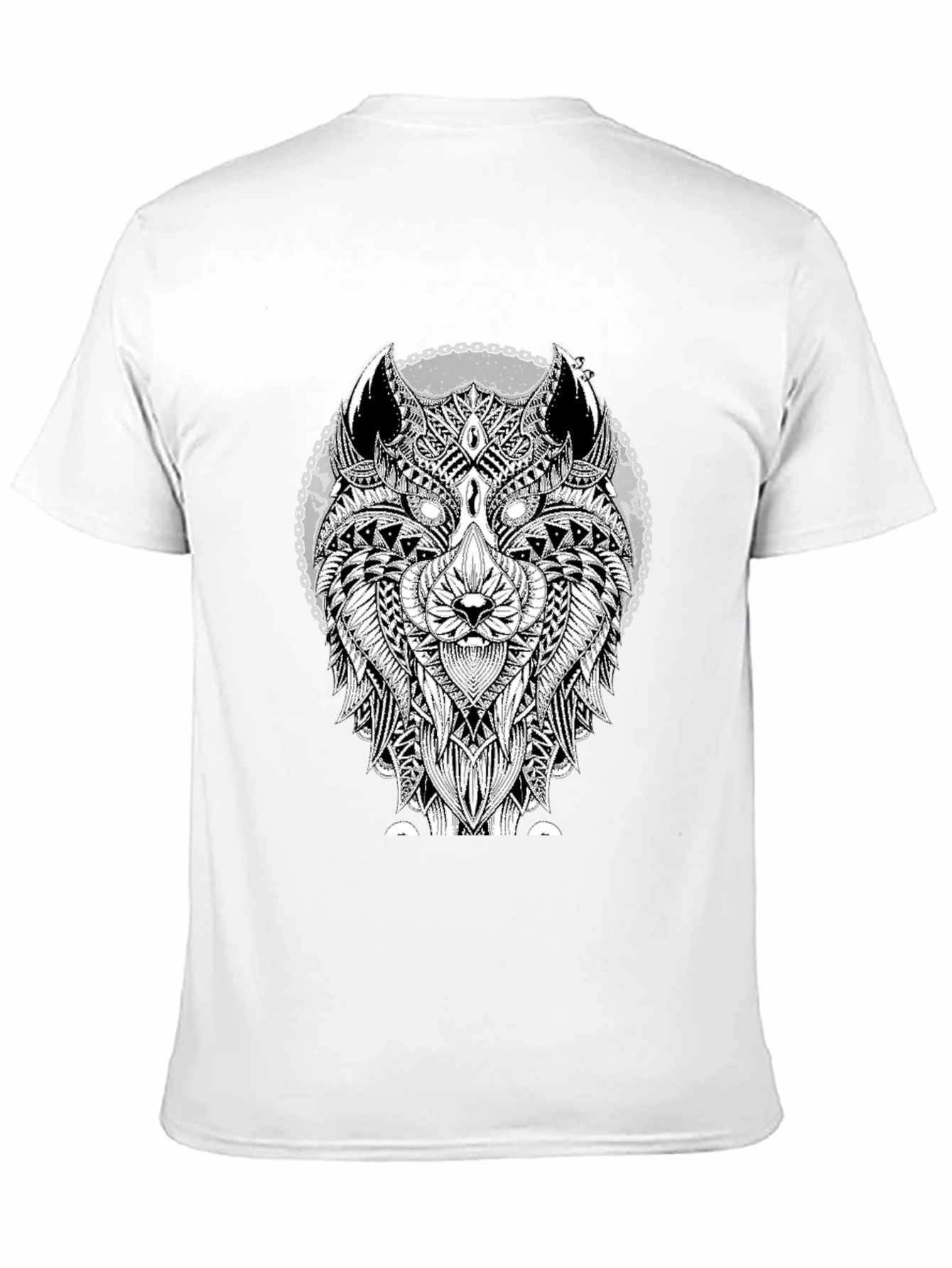 Black Wolf Graphic Tee - Black Cotton T-Shirt view 11