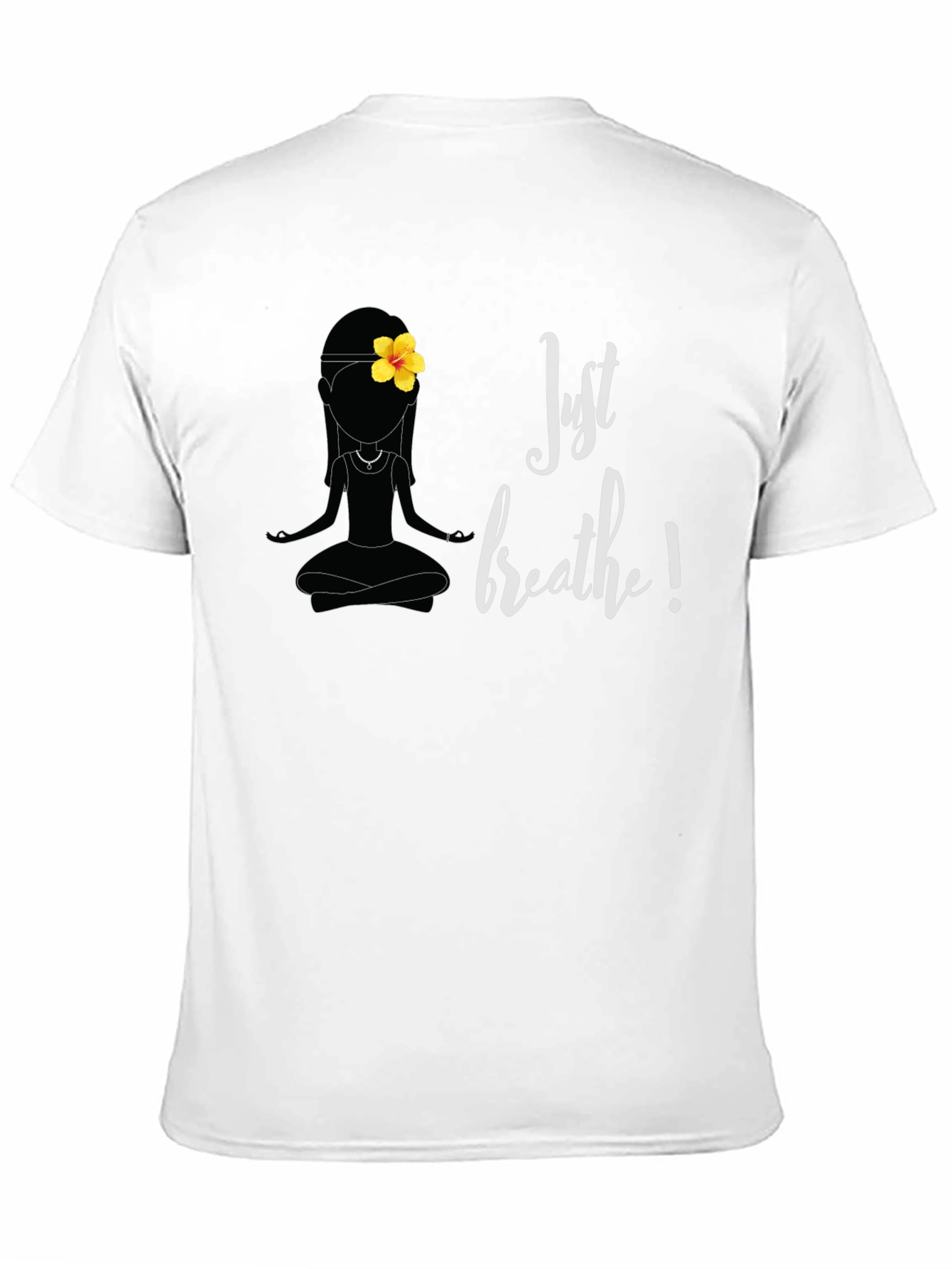 Black Just Breathe Yoga T-Shirt - Relaxed Fit view 11