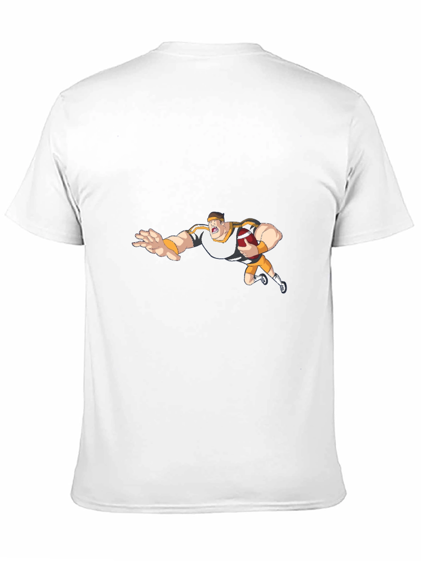 Black Cartoon Football Player Black T-Shirt view 11