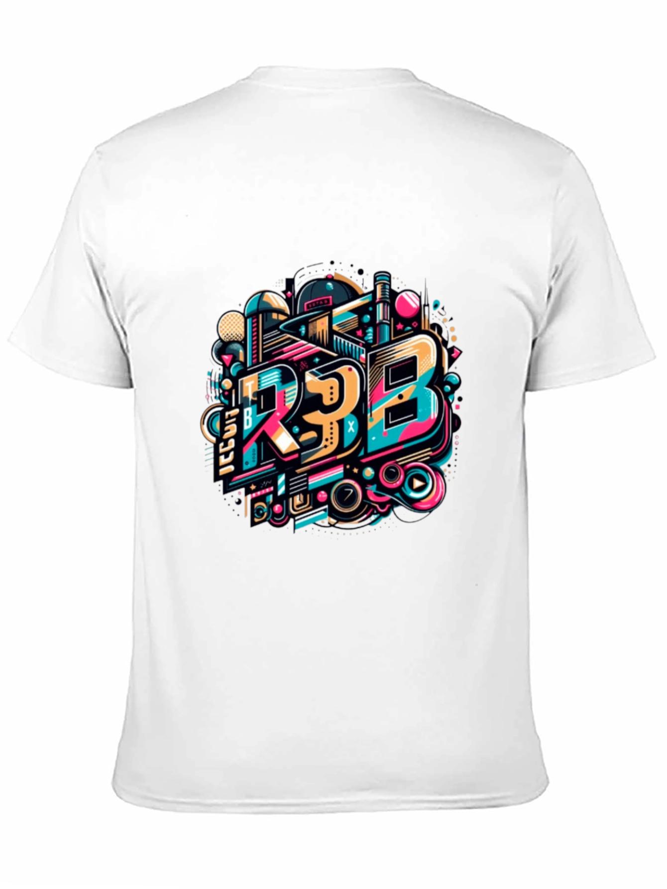Black Bold Graphic Tee - R3B Design Black T-Shirt view 11