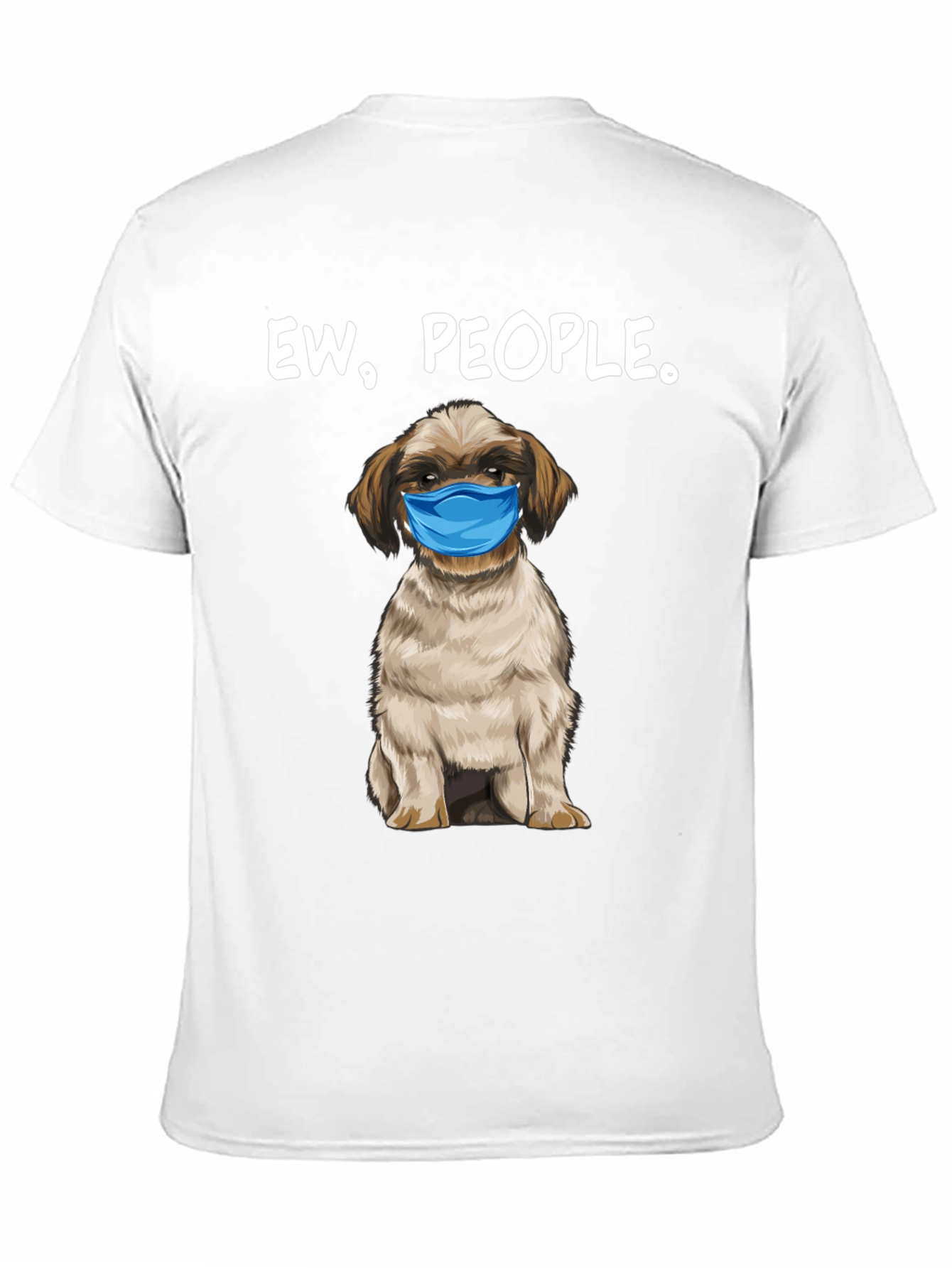 Black Ew, People. Funny Dog Face Mask Graphic T-Shirt view 11