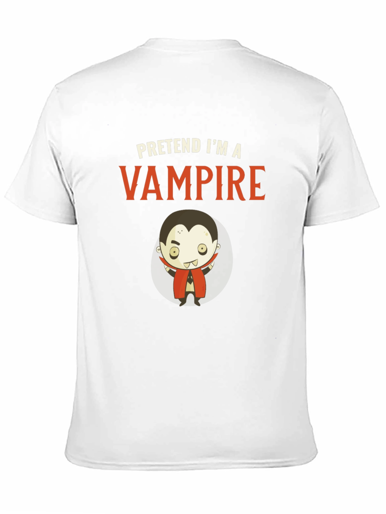 Black Pretend I'm A Vampire - Funny Halloween T-Shirt view 11