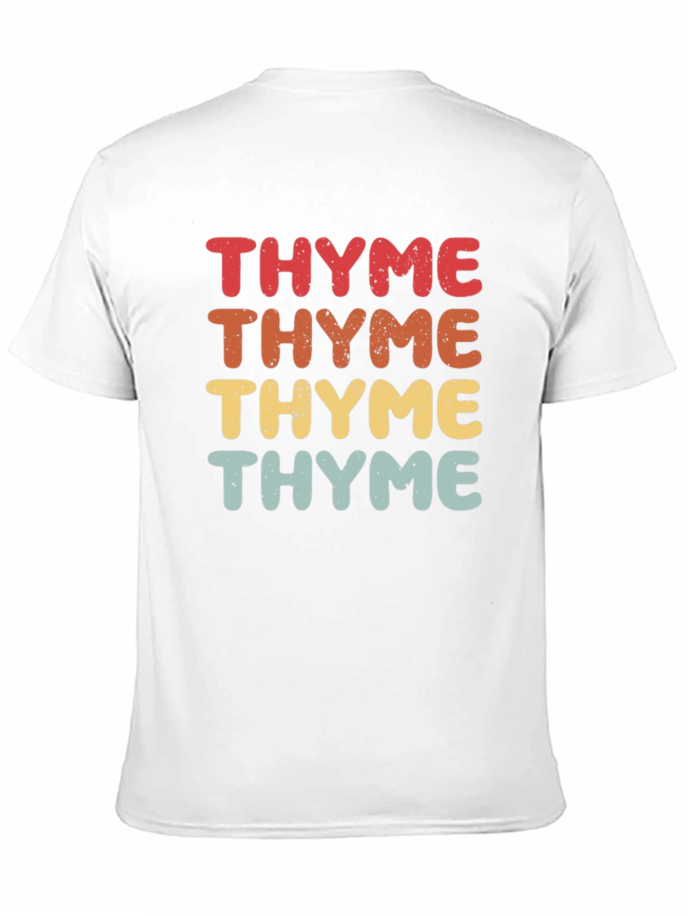 Black Retro "Thyme" Graphic Print T-Shirt view 11