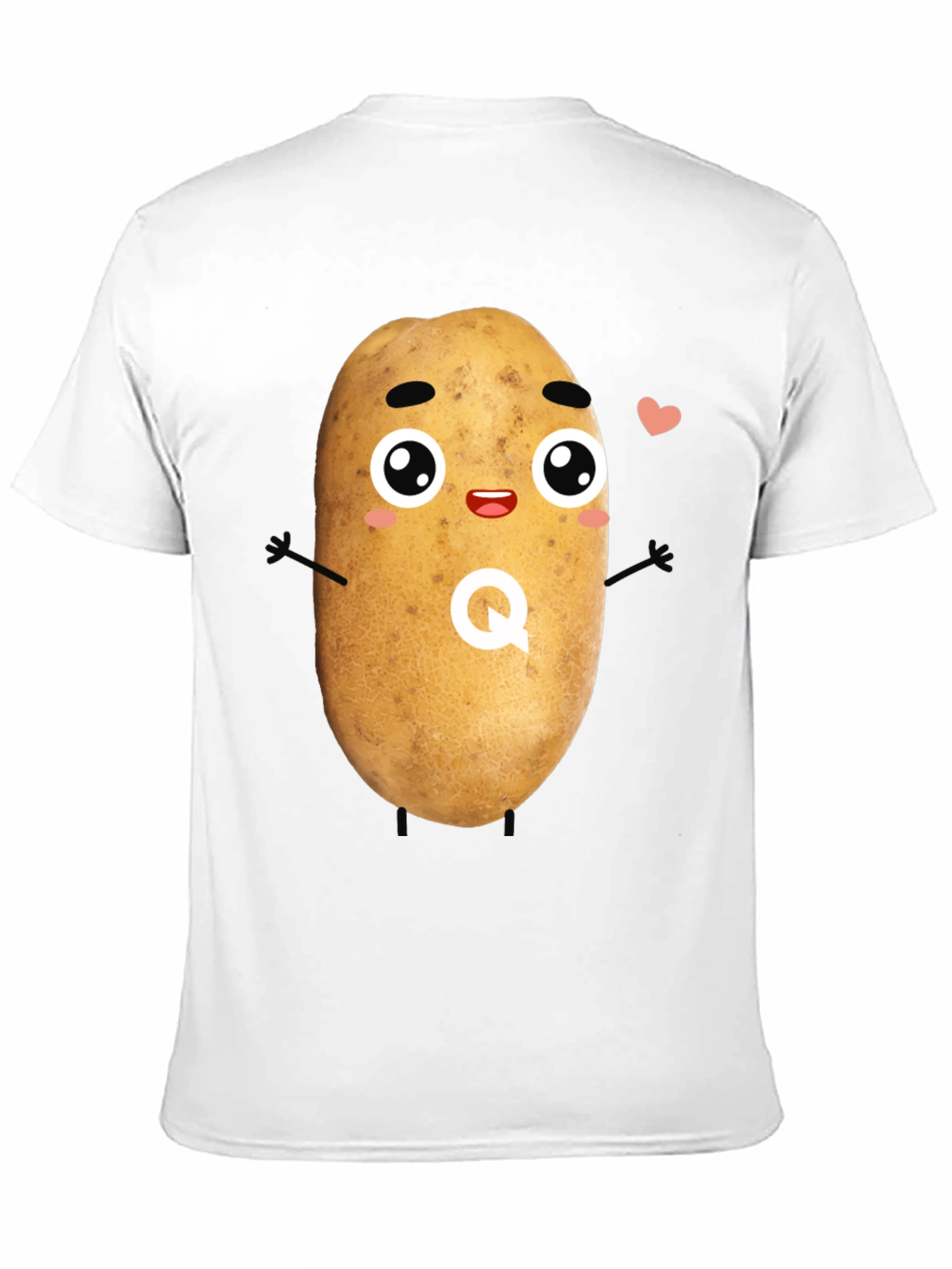 Black Kawaii Potato T-Shirt - Funny Graphic Tee view 11