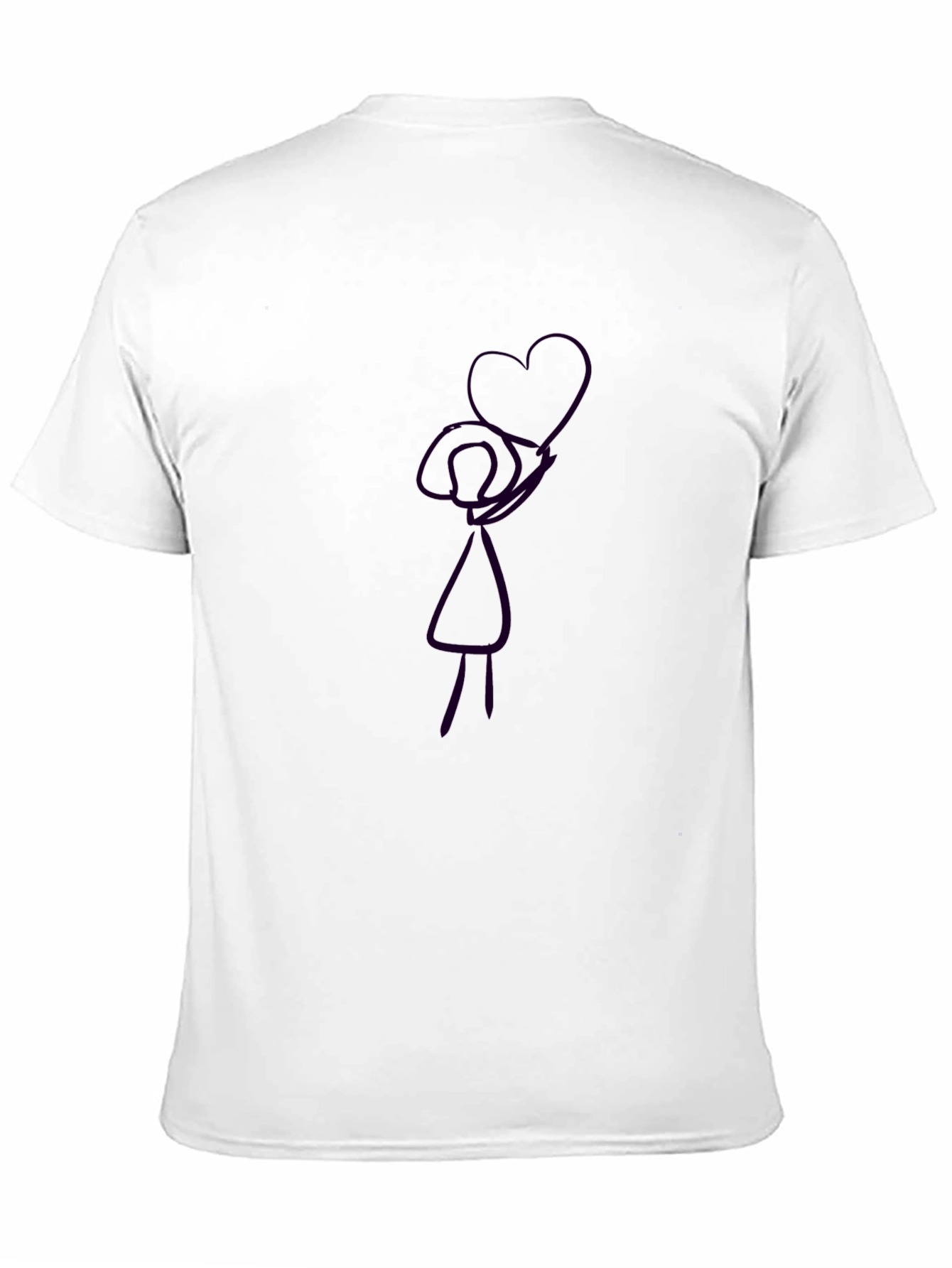 Black Heart Girl Graphic Black T-Shirt view 11