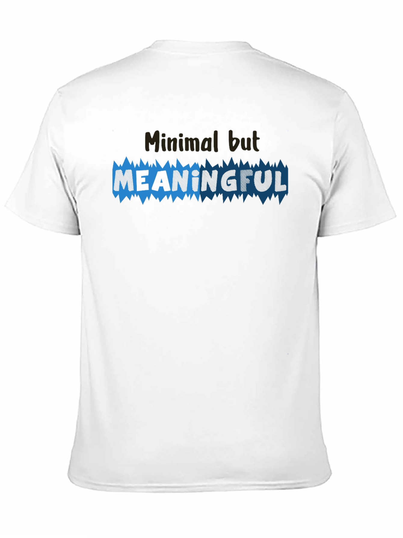 Black Minimal But Meaningful Graphic Tee - Black Cotton Blend view 11