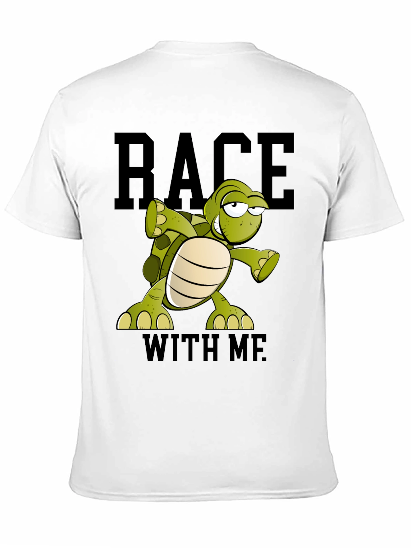 Black Funny Turtle Race T-Shirt - Black view 11
