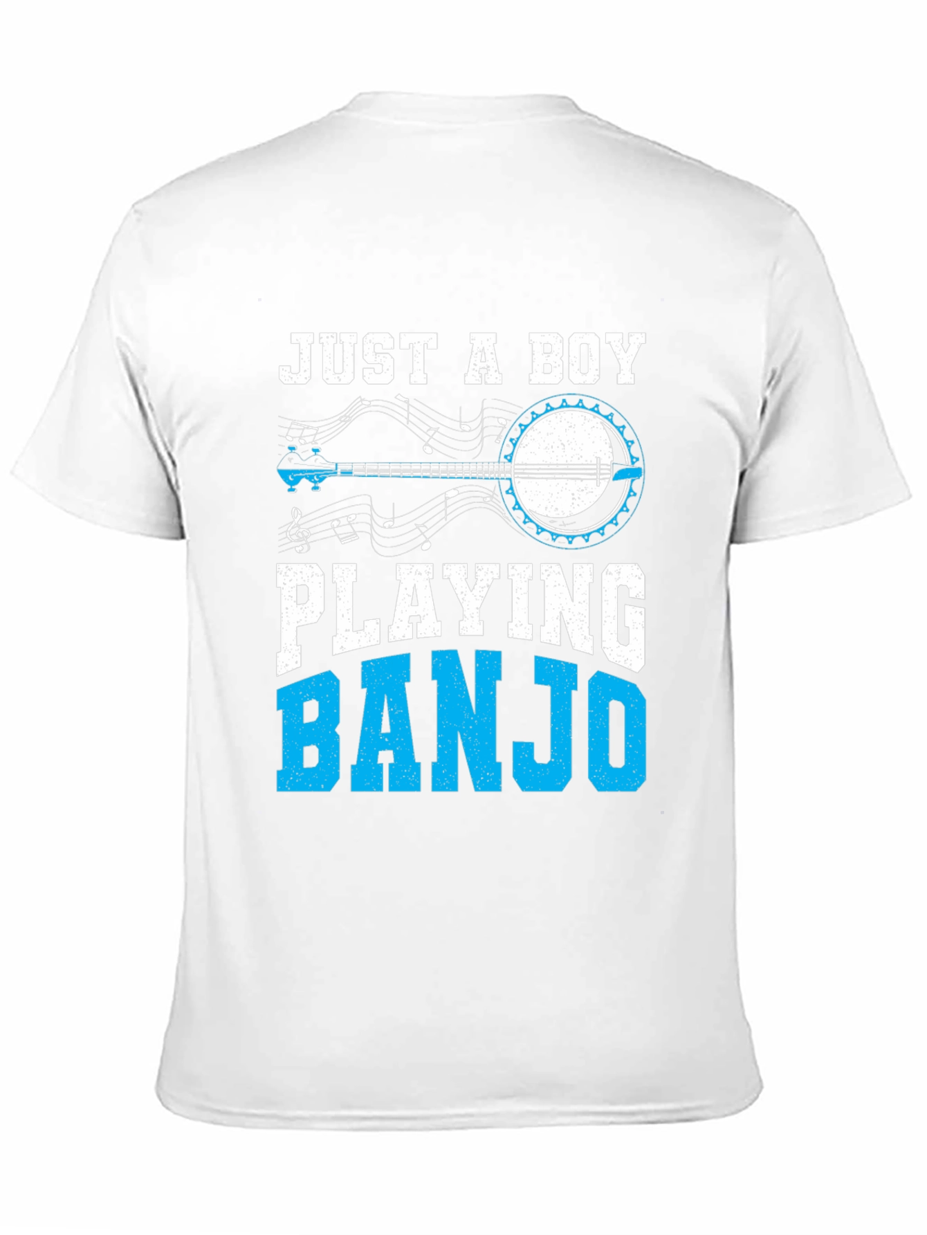 Black Just a Boy Playing Banjo T-Shirt view 11