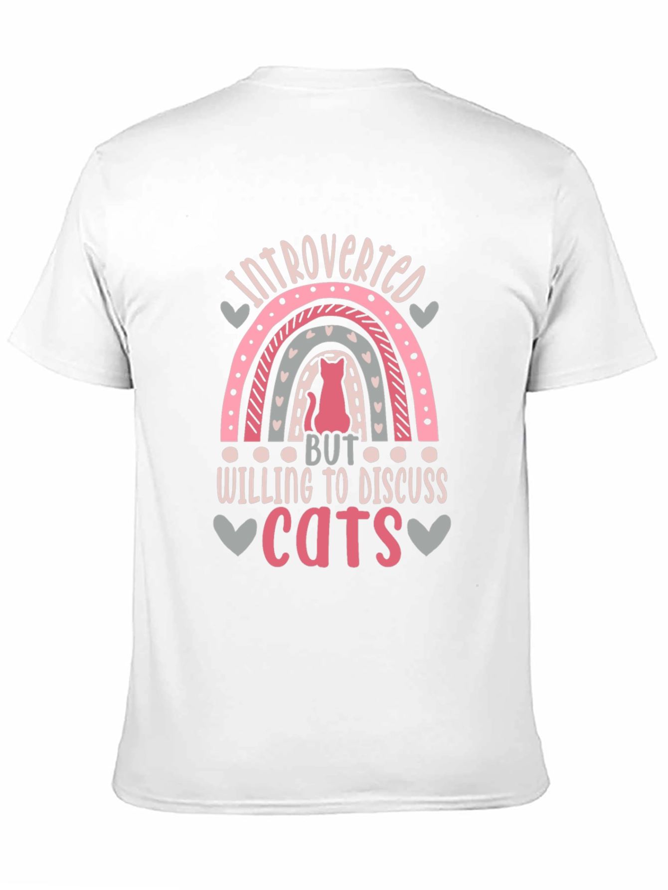 Black Introverted Cat Lover T-Shirt view 11
