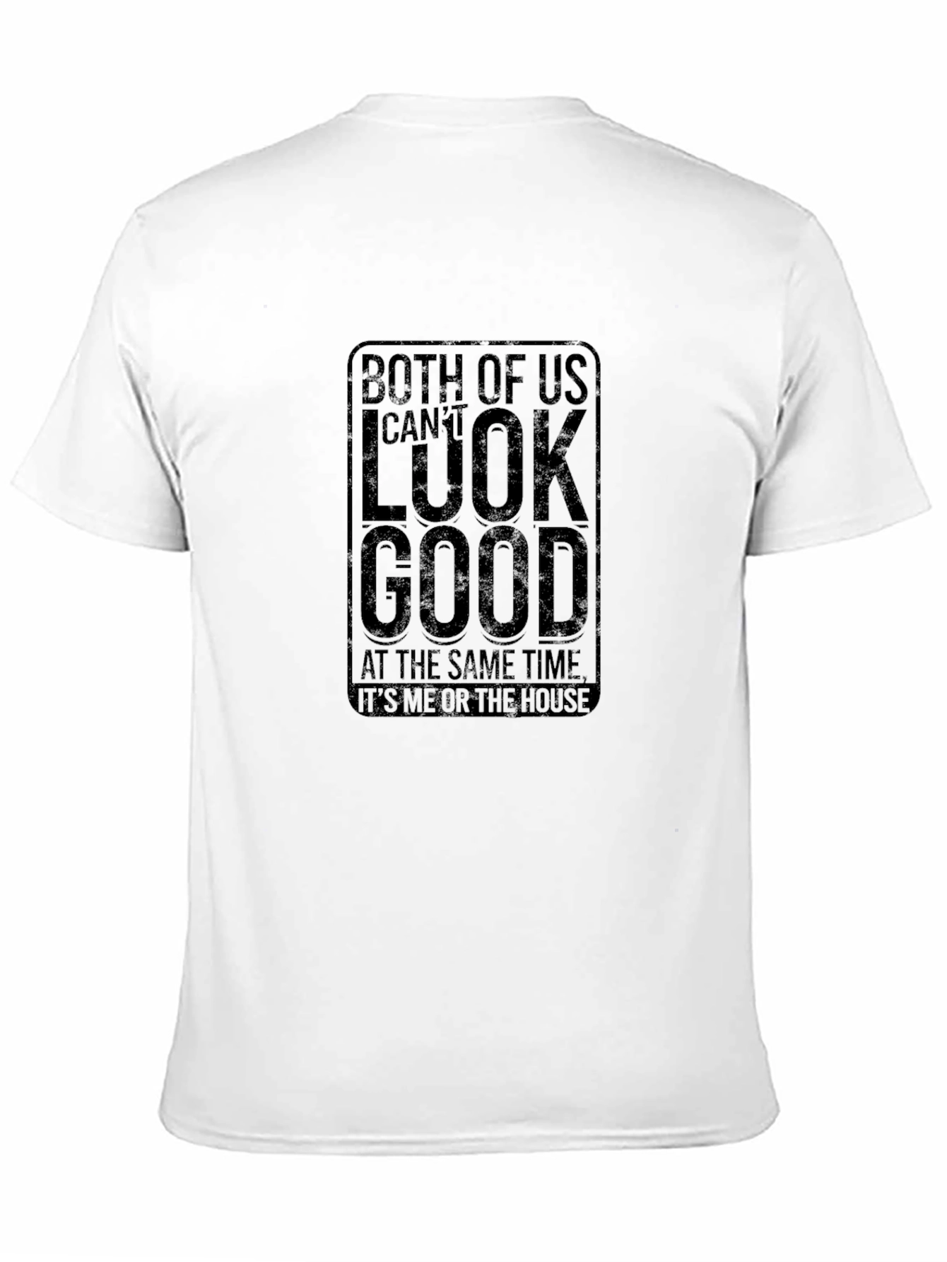 Black Humorous Graphic Tee: "Both of Us Can't Look Good" view 11