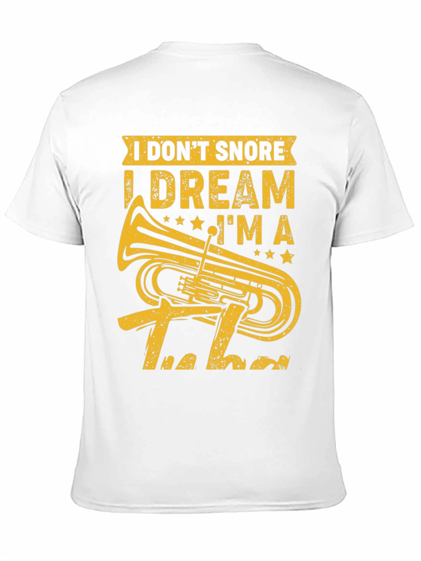 Black I Don't Snore I Dream I'm A Tuba T-Shirt view 11