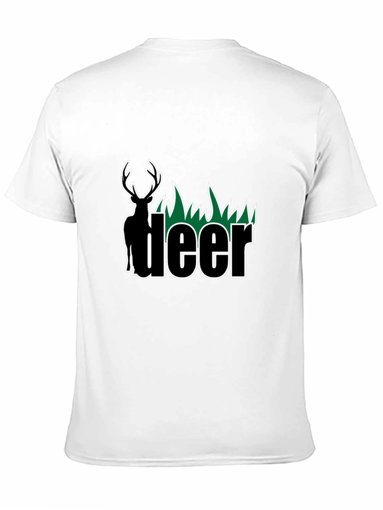Black Deer Graphic Tee - Black Cotton Blend T-Shirt view 11