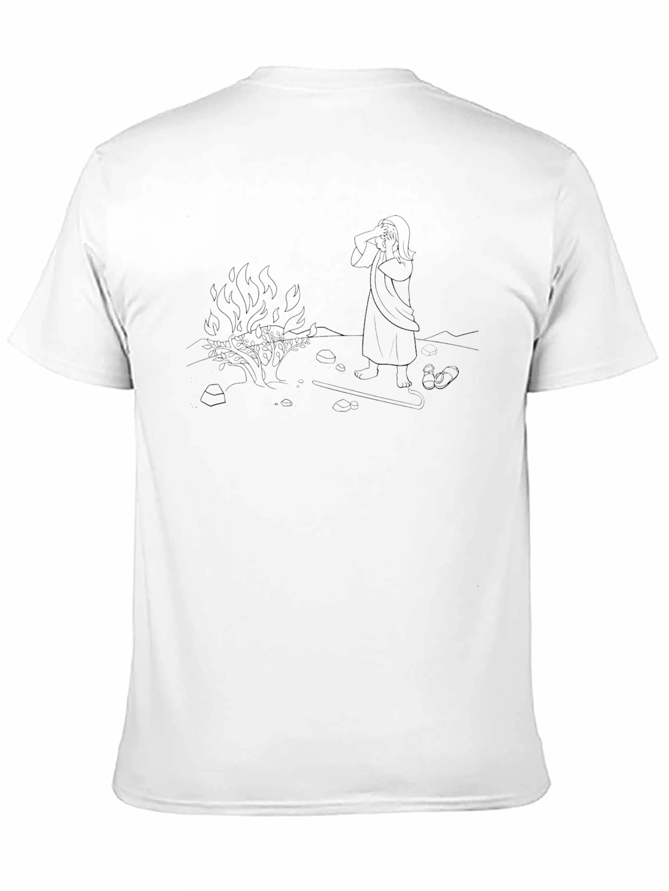 Black Burning Bush Graphic Tee - Unisex Black T-Shirt view 11