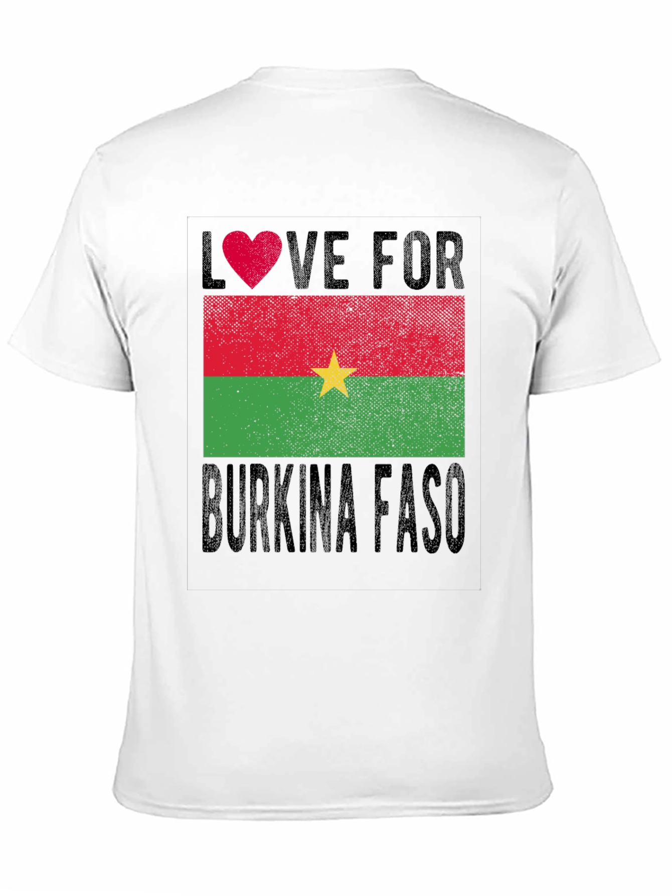Black Burkina Faso Flag Heart T-Shirt - Love for Country Tee view 11