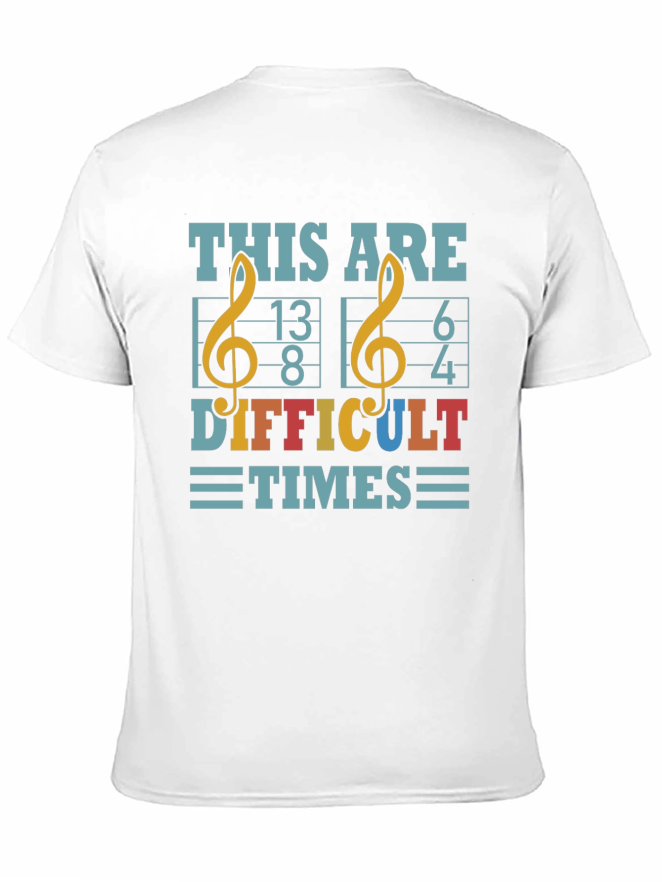 Black Difficult Times Music T-Shirt view 11