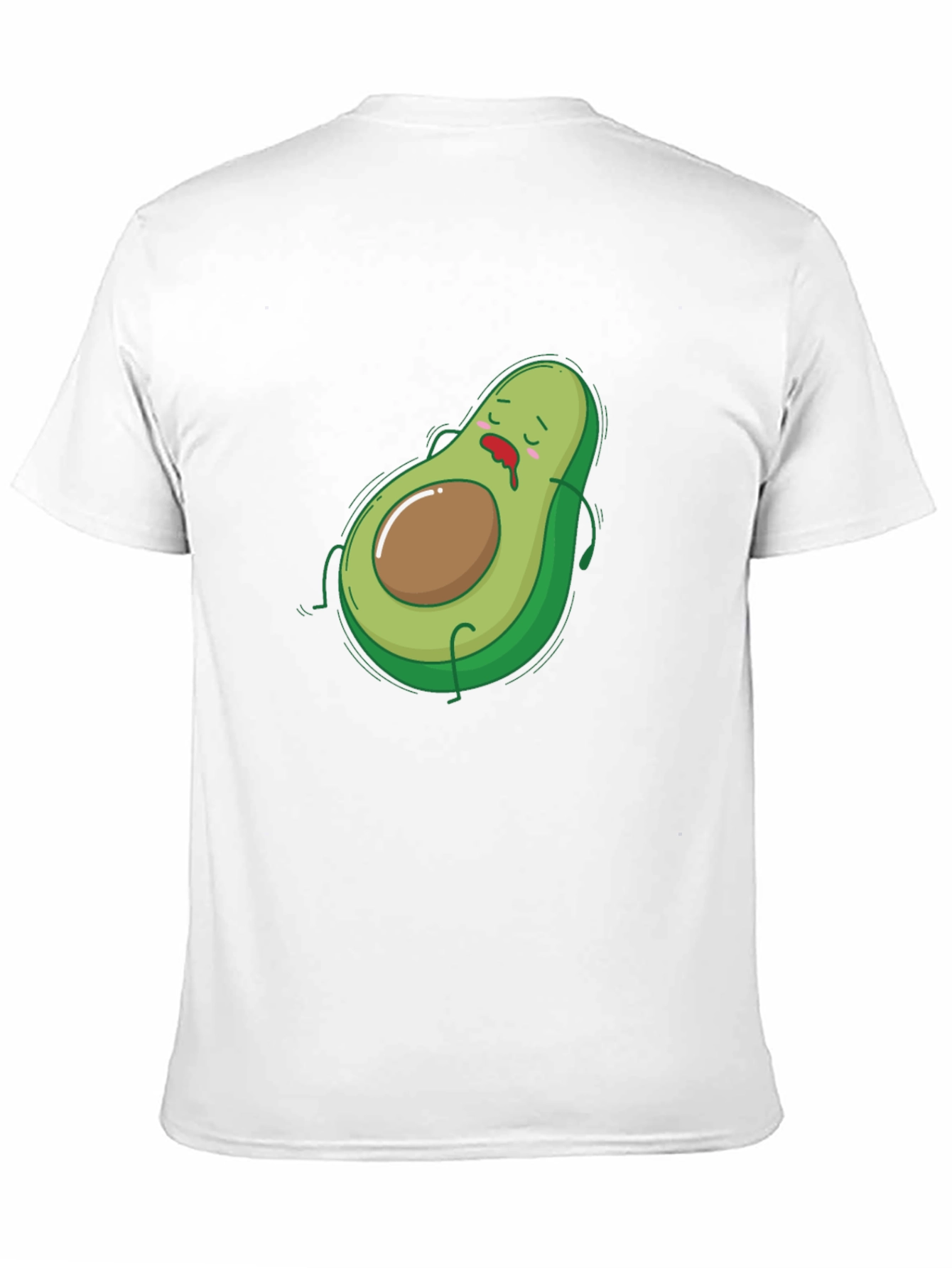 Black Funny Avocado Graphic T-Shirt - Black Cotton Tee view 11