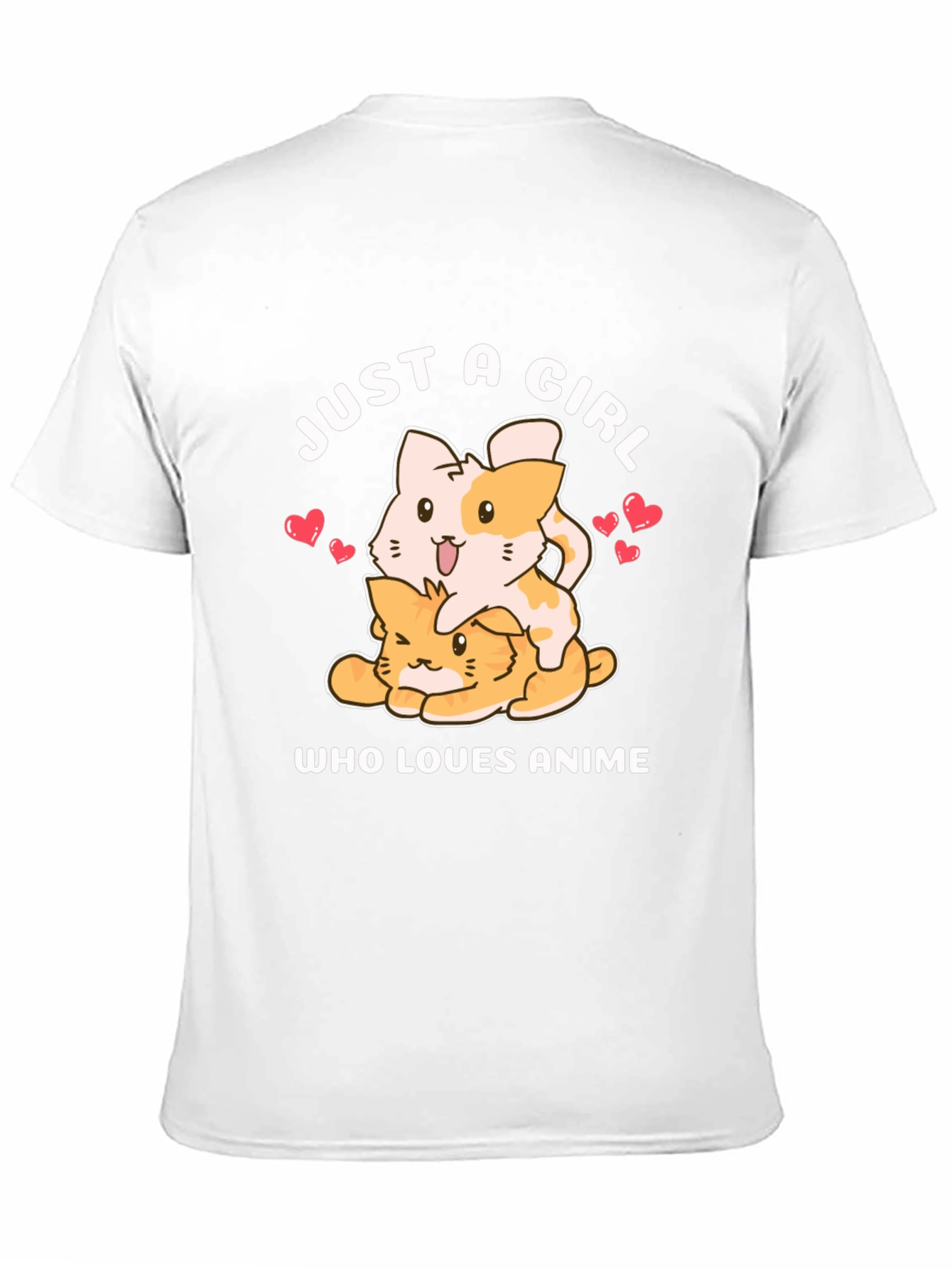 Black Just a Girl Who Loves Anime T-Shirt view 11