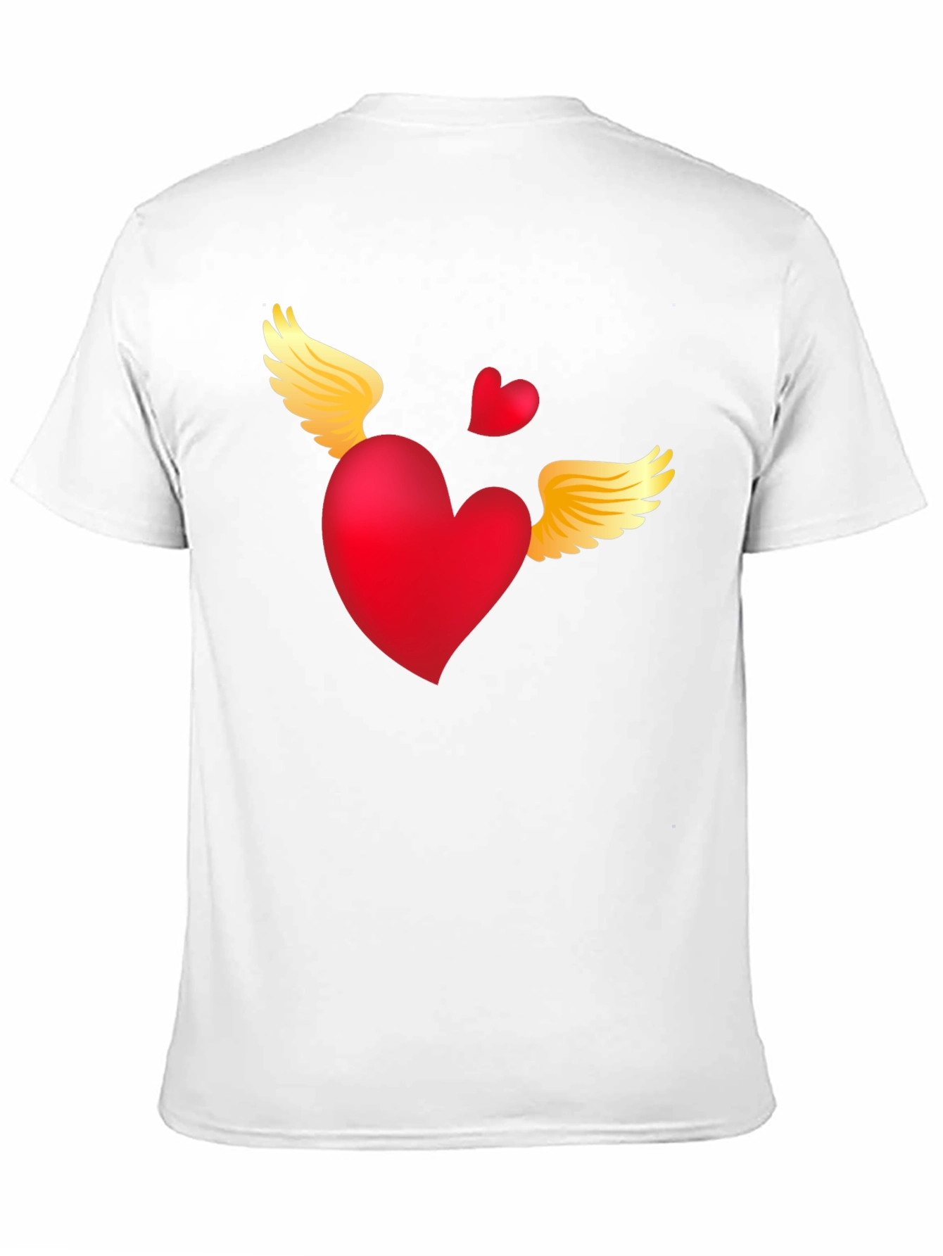 Black Heart with Wings Graphic Tee - Black view 11