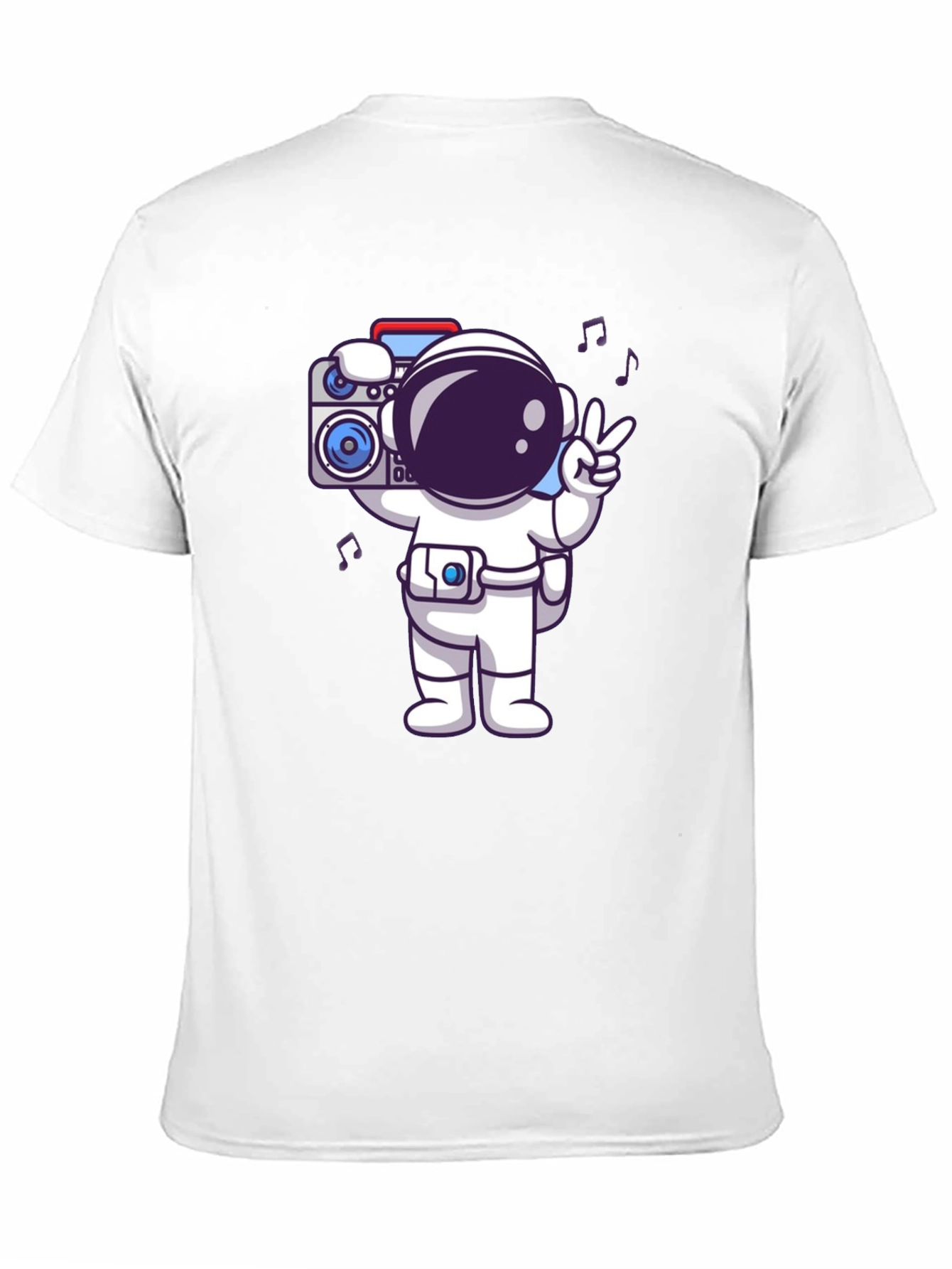Black Astronaut Graphic Tee - Black Cotton Blend T-Shirt view 11