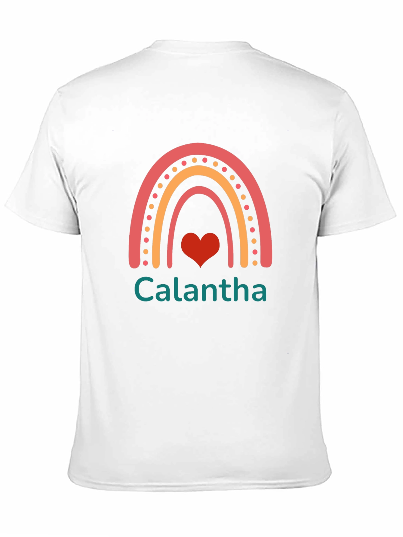 Black Rainbow Heart Calantha Custom T-Shirt view 11