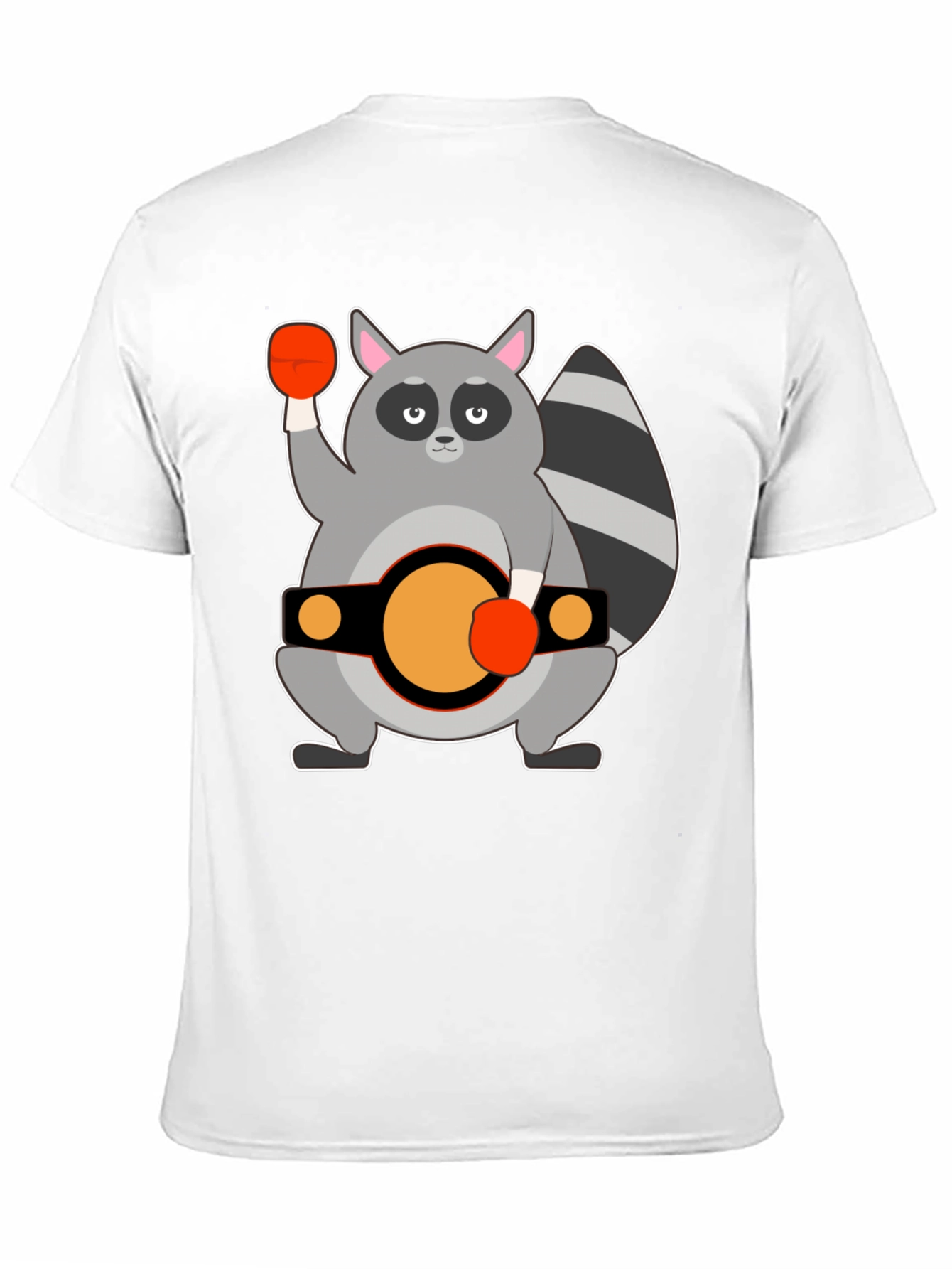 Black Raccoon Boxer Graphic Tee - Black Cotton T-Shirt view 11