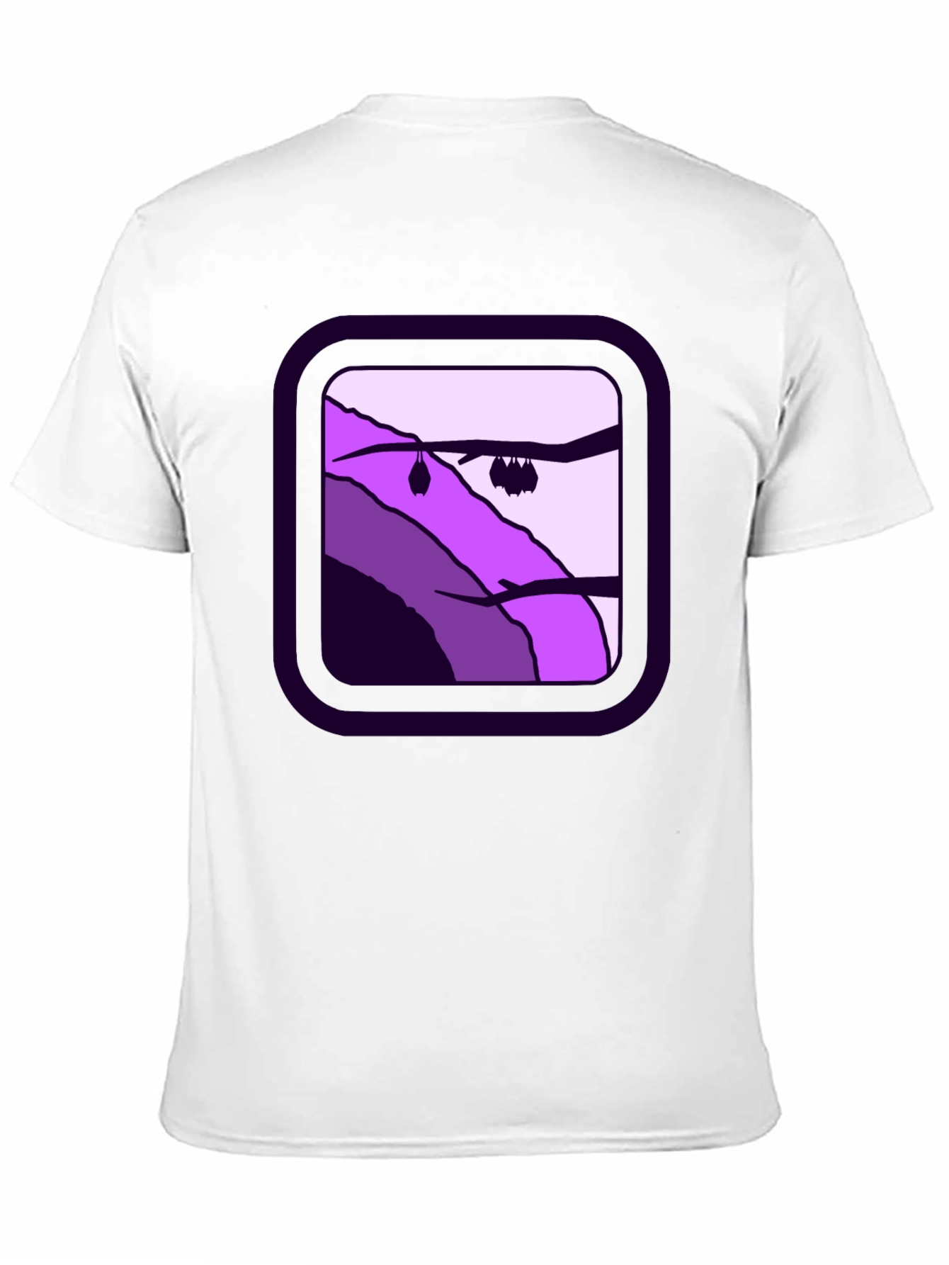 Black Bat Cave Graphic Tee - Unisex Black Cotton T-Shirt view 11