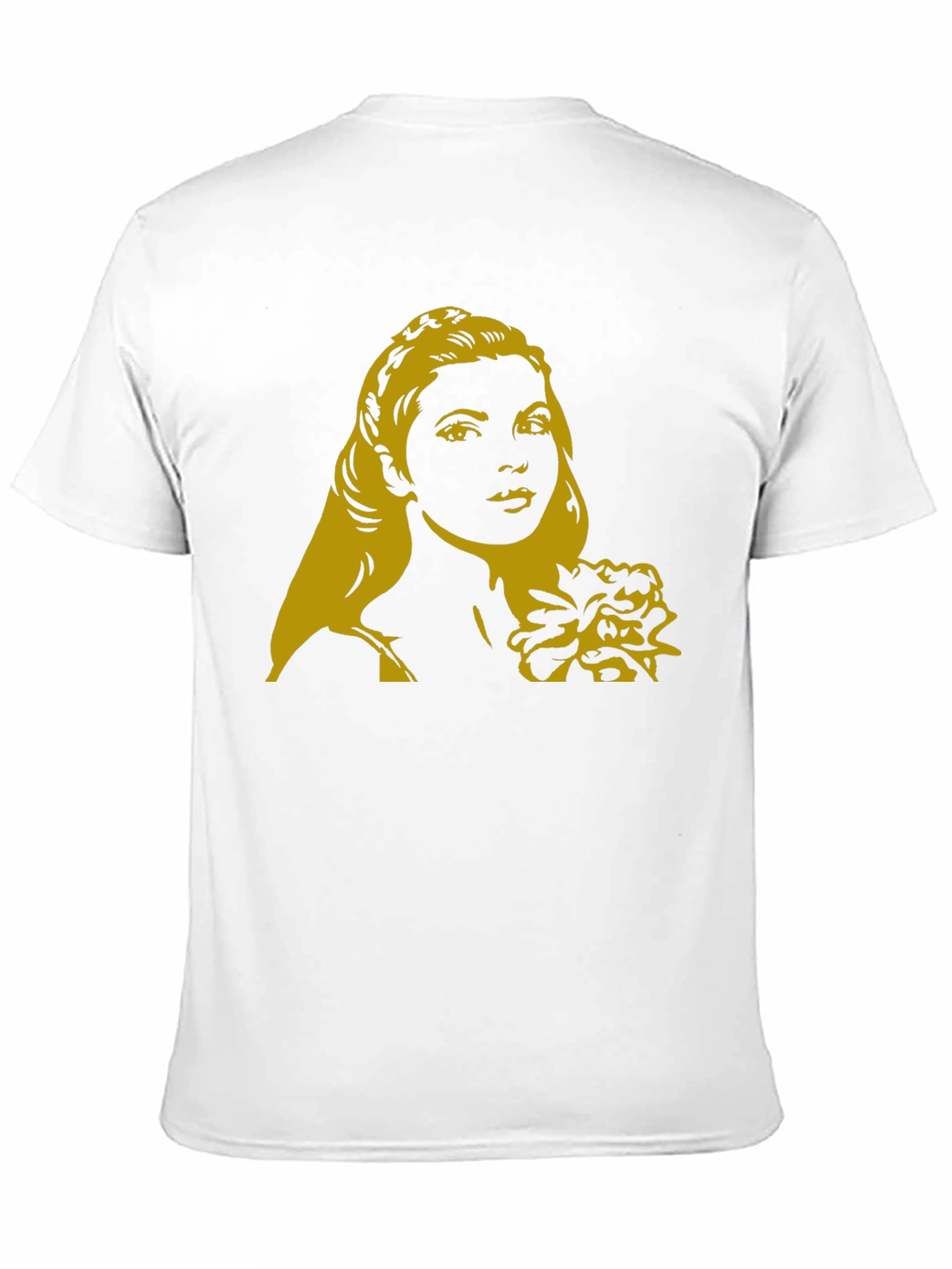 Black Woman's Portrait Graphic Tee - Black Casual Top view 11