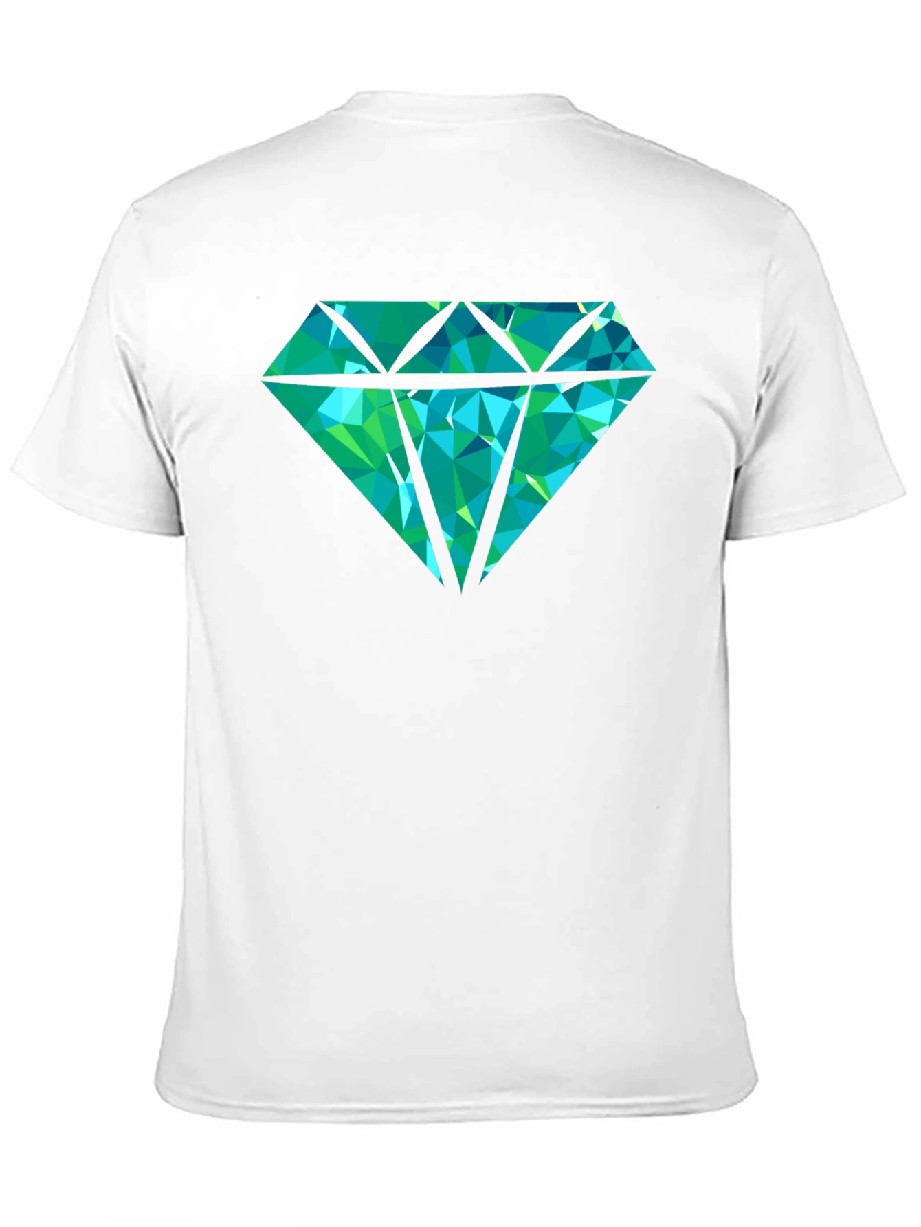 Black Geometric Diamond Graphic Print Tee - Black view 11
