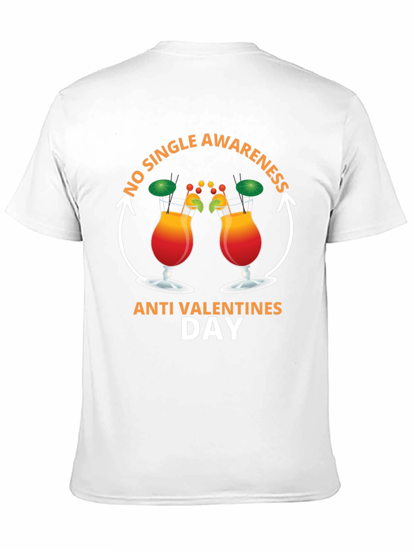 Black Anti-Valentine's Day 'No Single Awareness' T-Shirt view 11