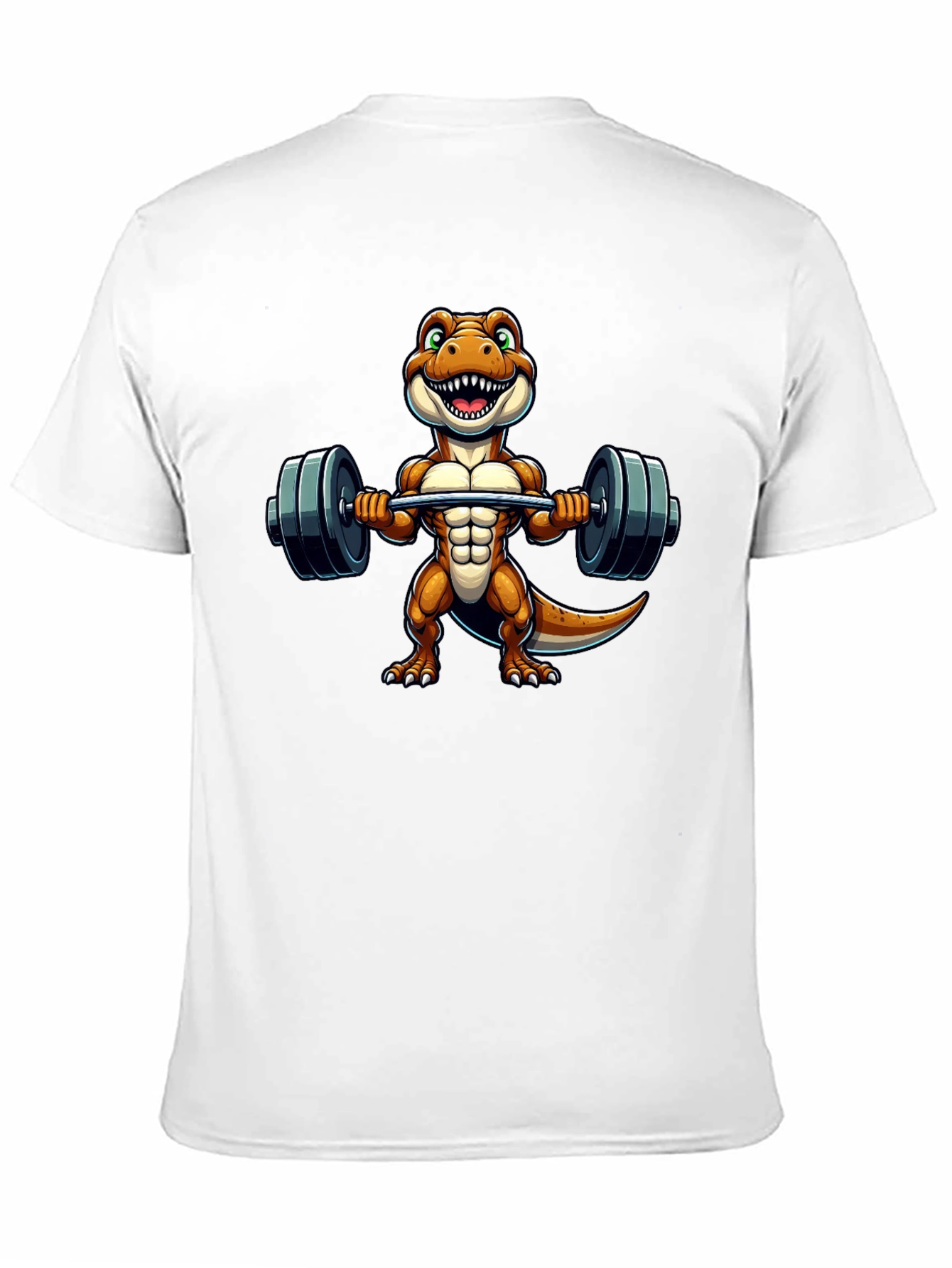 Black Dino Gym T-Shirt - Black Cotton Fitness Tee view 11