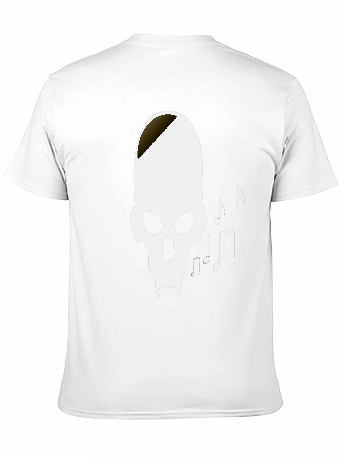 Skull & Music Note Graphic Tee - Black - 11