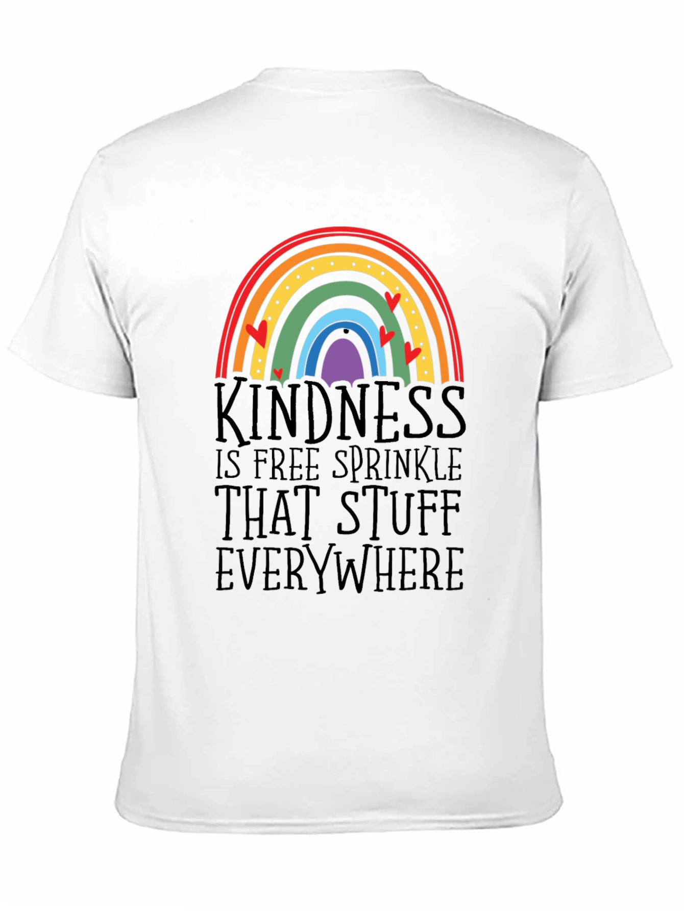 Black Kindness Rainbow Graphic Tee - Spread the Love! view 11