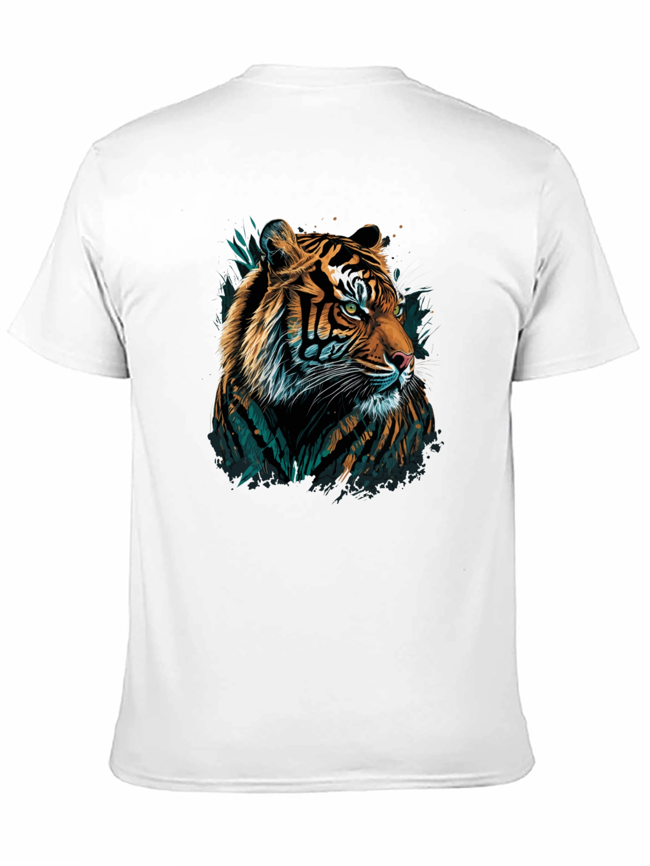 Black Tiger Graphic Tee - Men's Black Crew Neck T-Shirt view 11