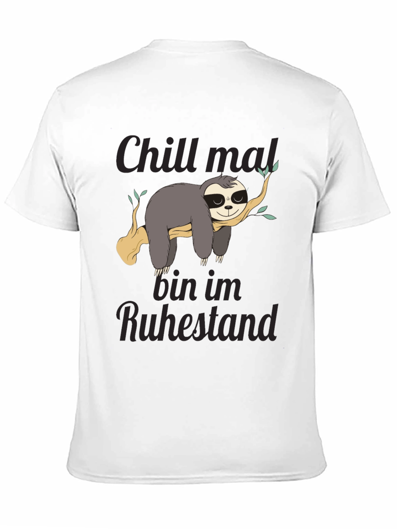 Black Chill Mal T-Shirt - Funny Sloth in Retirement Tee view 11